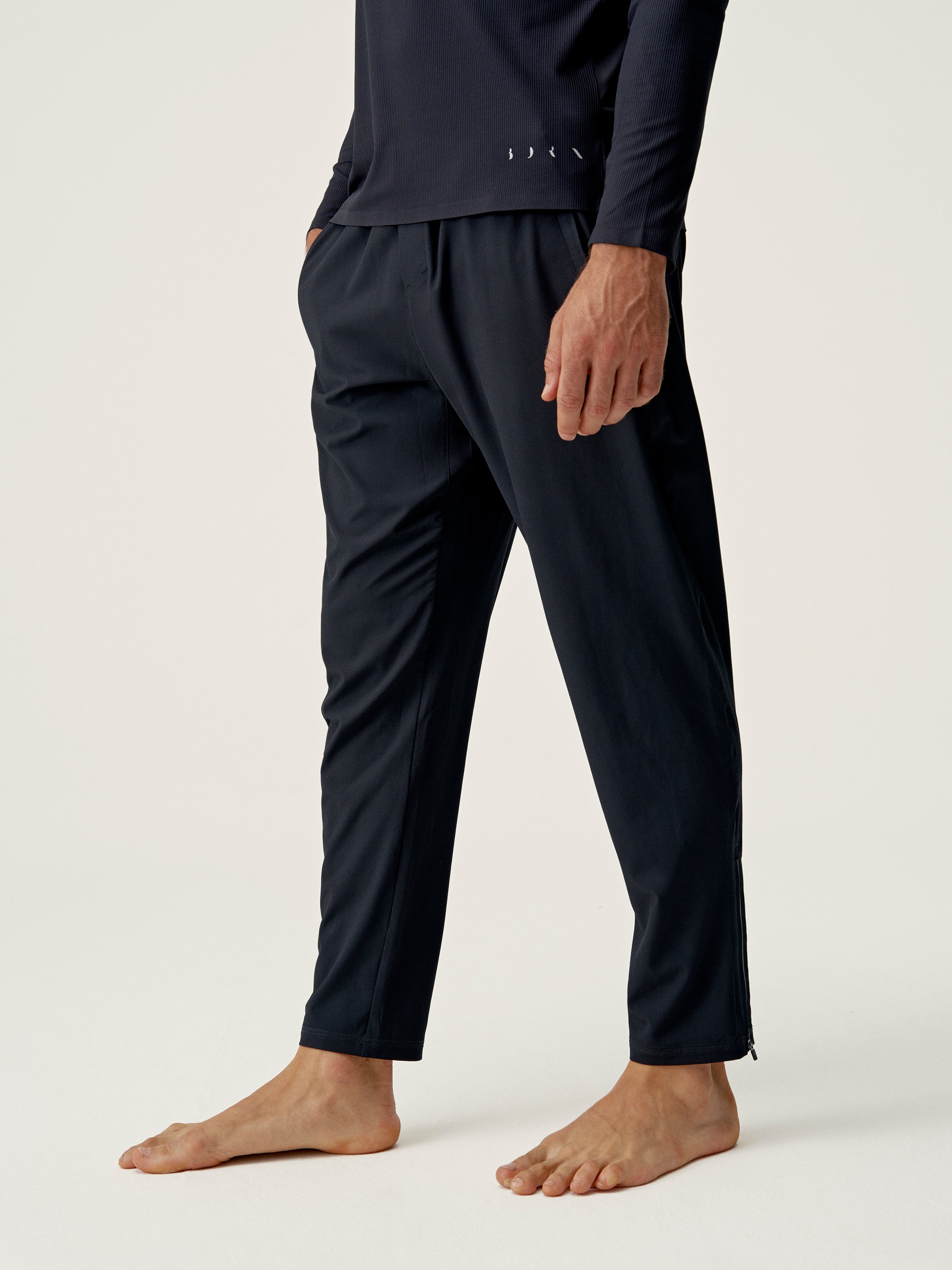 Born Okavango Jogger Pants for Men - Comfortable Black Athletic Running Joggers for Gym, Workout & Casual Wear