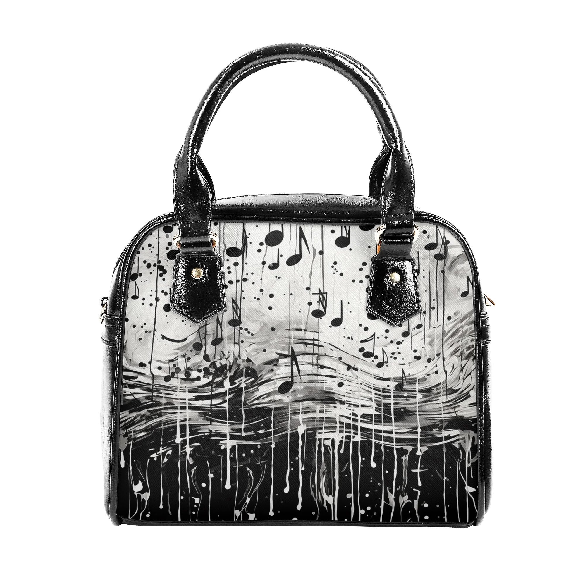 Dripping Music Shoulder Handbag - Trendy Crossbody Purse for Women, Stylish Canvas Tote with Unique Print, Perfect for Concerts, Music Festivals & Daily Use