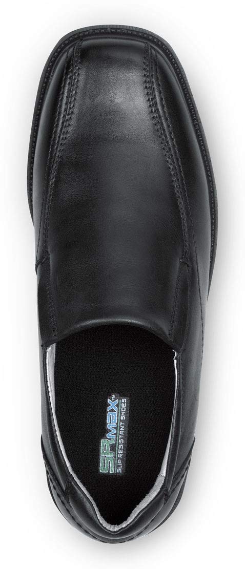 SR Max Brooklyn Men's Black Twin Gore Dress Style Soft Toe Slip Resistant Work Shoes - Comfortable & Durable for Office, Construction & Outdoor Work