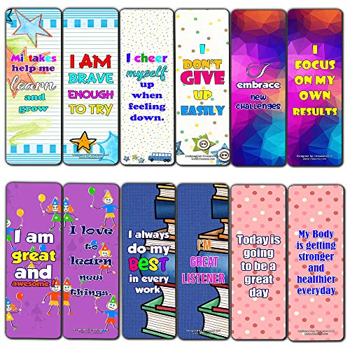 Positive Affirmations for Kids Bookmarks (12-pack)