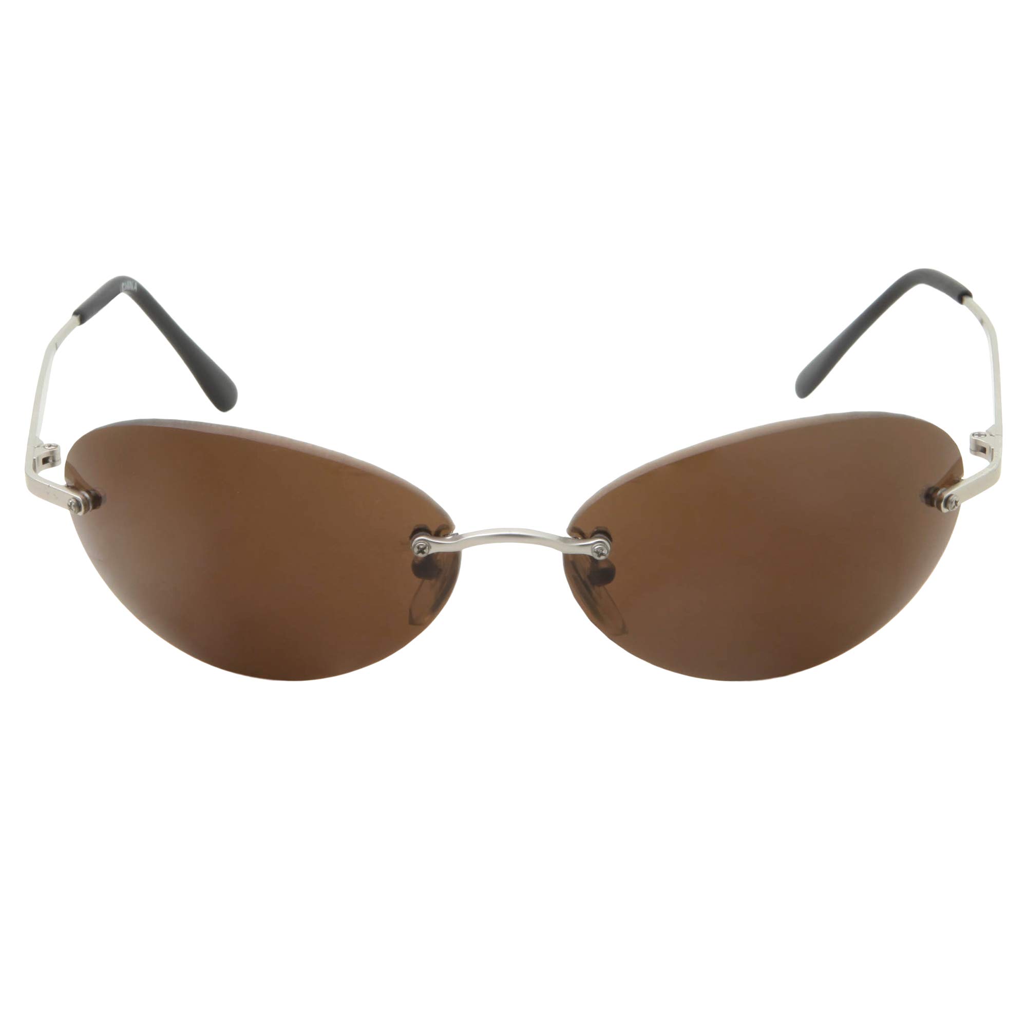 Matrix Morpheus NEO Style Men's Rimless Sunglasses - Black Round Oval Sunglasses for Men | Perfect for Outdoor Activities, Driving, and Fashion Accessories