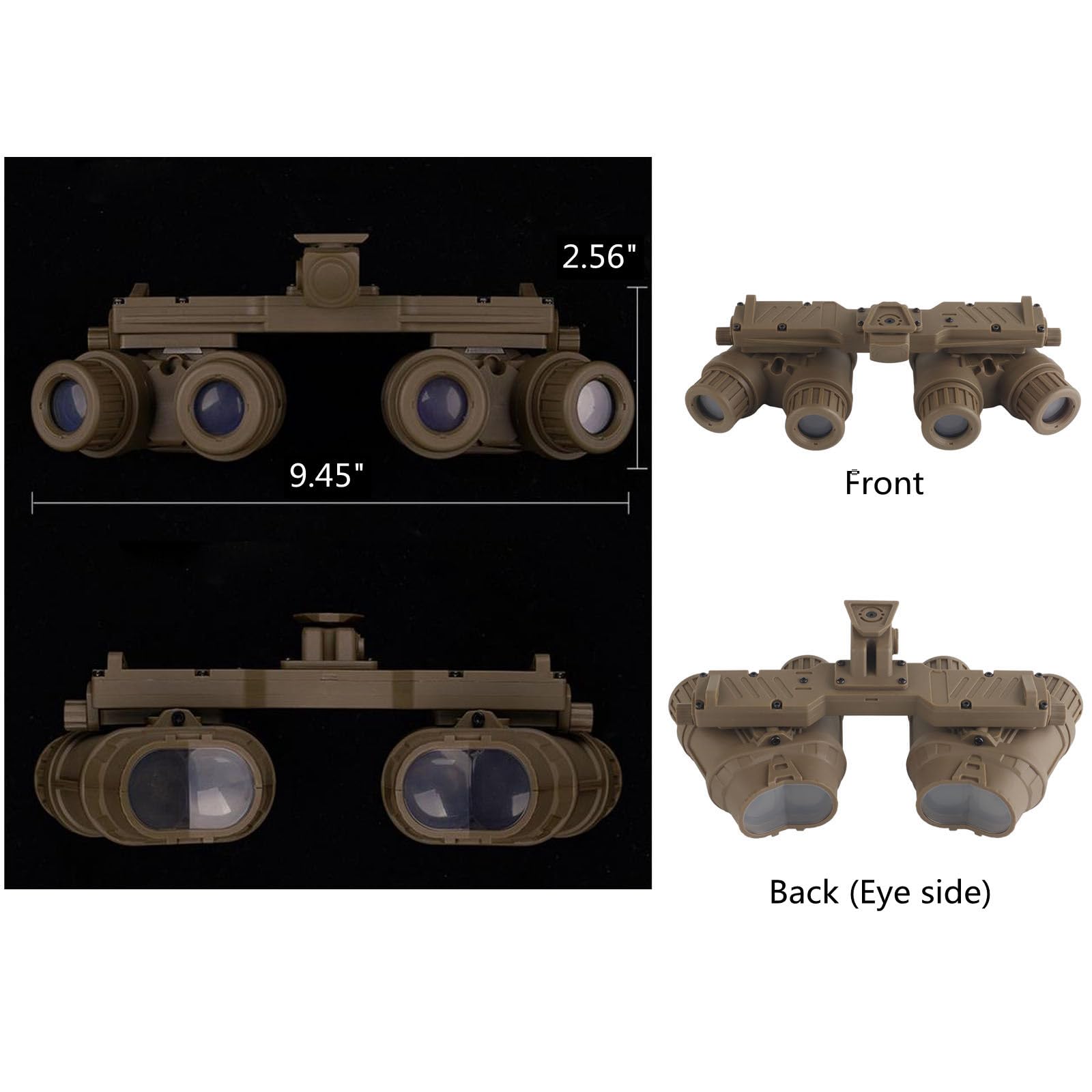 Airsoft Tactical GPNVG-18 Night Vision Goggles - Non-Functional Dummy NVG Binoculars for Military Cosplay, Tactical Gear Display & Airsoft Props - Perfect for Costume Accessories, Airsoft Games & Tactical Decor