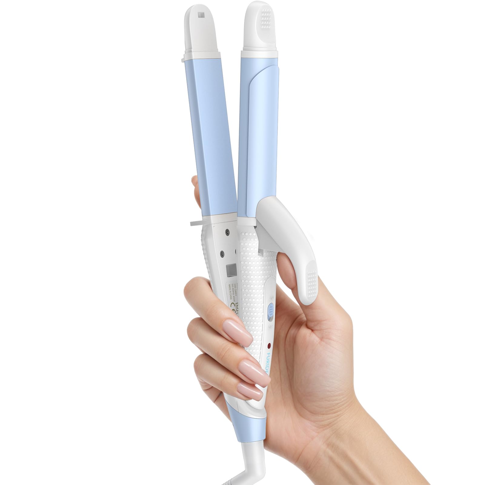 Mini Travel Curling Iron 1 Inch - Dual Voltage (110V-240V) for Europe & Worldwide Use | Portable Hair Curler with Adjustable Temperature up to 390°F | Perfect for Vacation, Business Trips & On-the-Go Styling