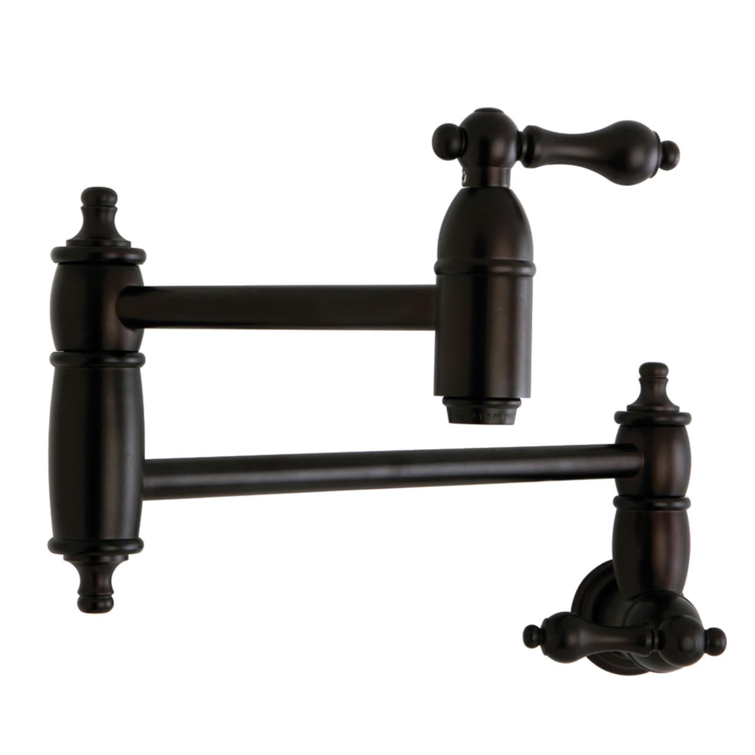 Kingston Brass KS3105AL 8-1/8-Inch Oil Rubbed Bronze Pot Filler Faucet - Wall Mounted Kitchen Sink Faucet for Cooking, Filling Pots & Watering Plants
