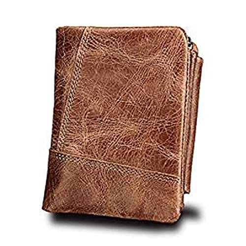 Genuine Leather Men's Zip Around Wallet - RFID Blocking Bifold Wallet with Multi Card Slots & Zipper Closure | Slim Credit Card Holder & Cash Protector | Perfect for Travel, Business & Everyday Use