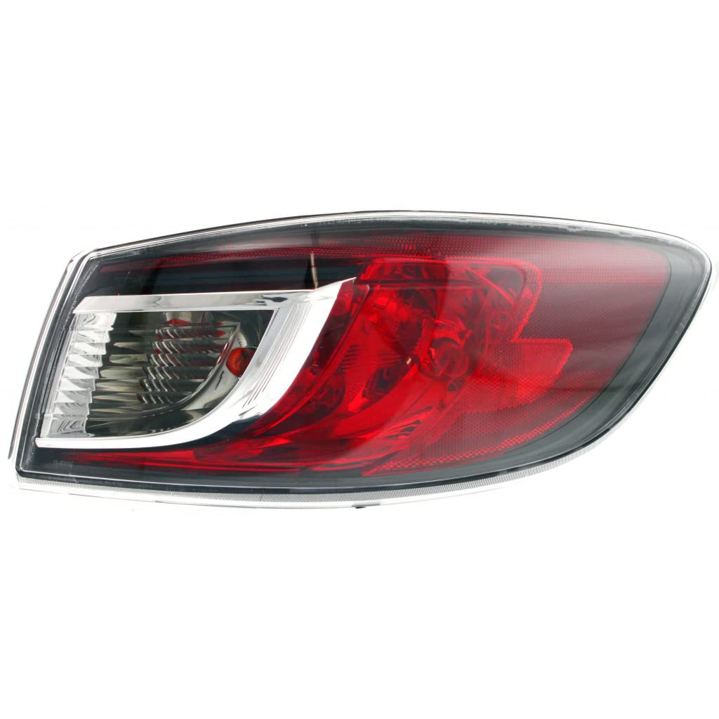 2010-2013 Mazda 3 Sedan Passenger Side Tail Light Assembly with Bulbs - CAPA Certified OEM Replacement (Part# MA2801144, BBM4-51-150F) | Perfect for Night Driving & Enhanced Vehicle Safety
