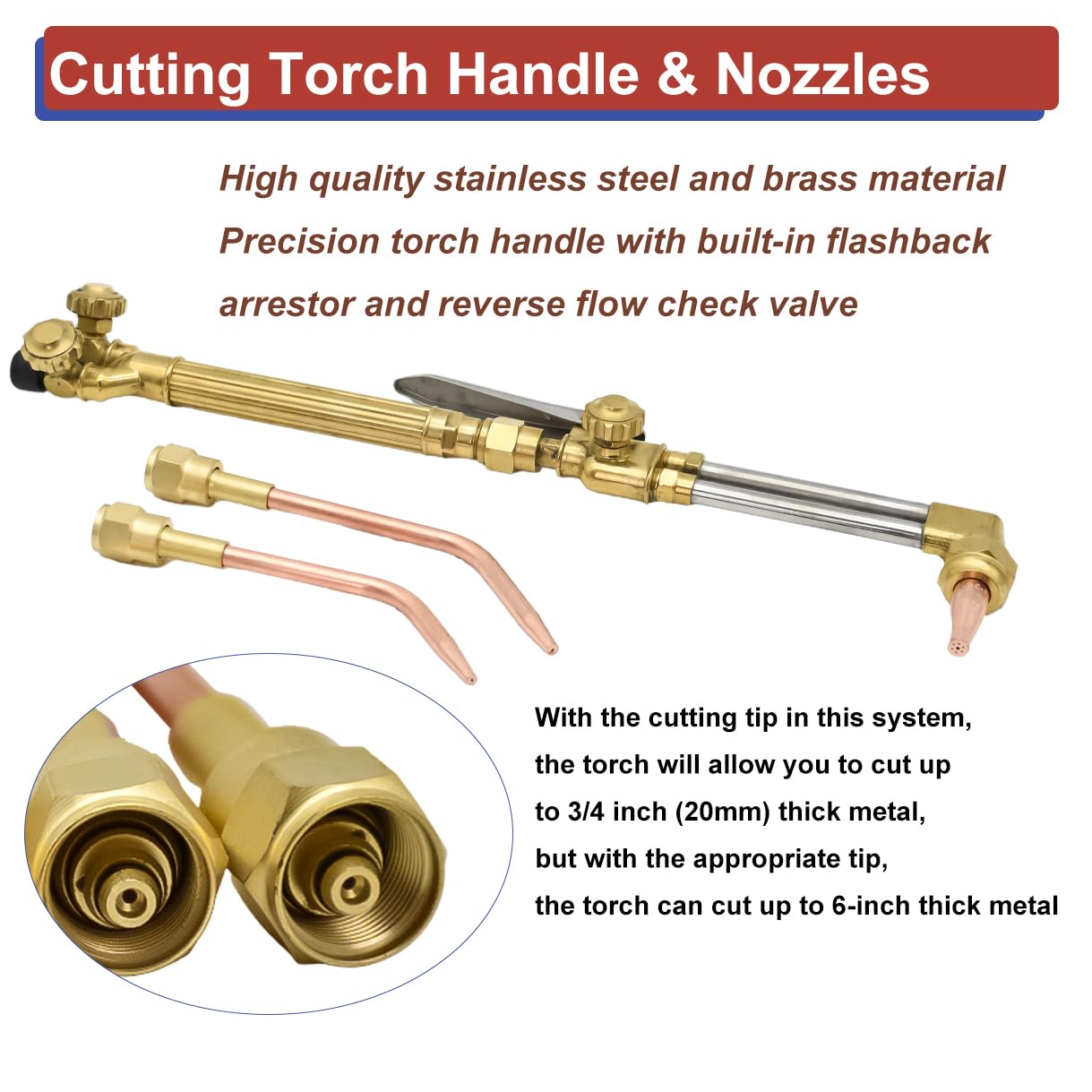 Portable Oxy Acetylene Torch Kit - Complete Gas Welding & Cutting Set with Regulators, Hose & Safety Goggles | Ideal for Metal Fabrication, Auto Repair, HVAC Work and DIY Welding Projects