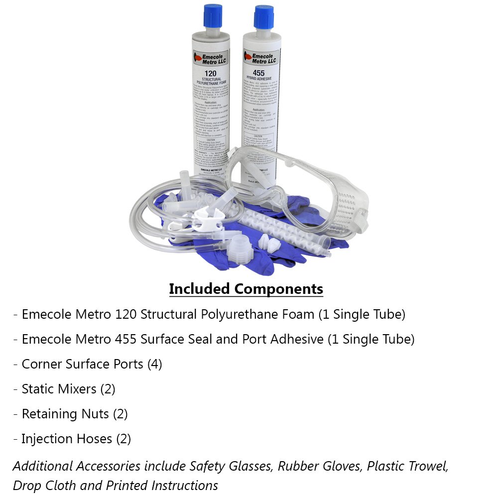 DIY Leaking Concrete Basement Pipe Repair Kit - Polyurethane Injection Waterproof Sealant for Pipe Penetrations | Professional-Grade Solution for Homeowners | Prevent Water Damage in Basements, Crawl Spaces & Utility Areas