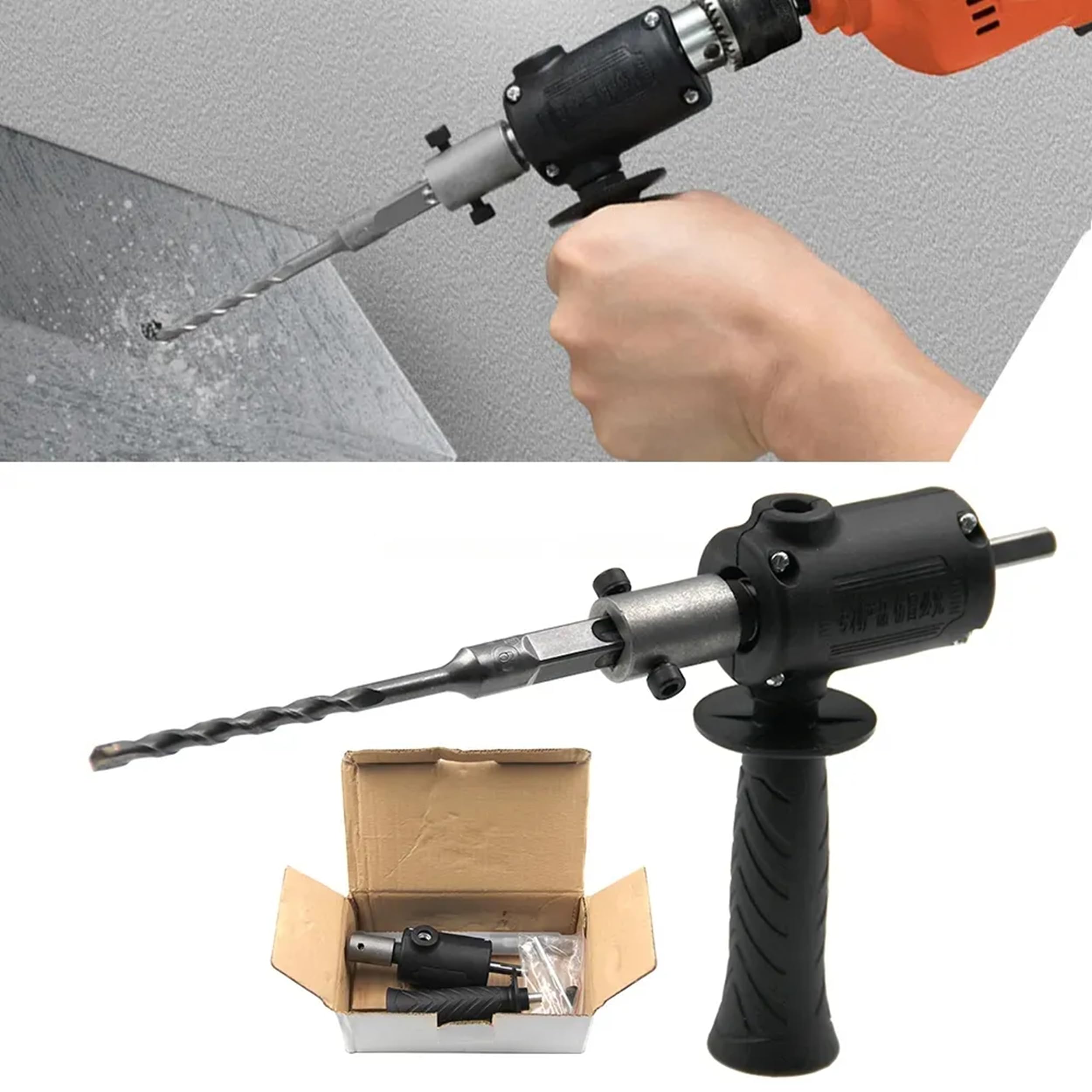 RetLeen Electric Drill to Hammer Converter Kit - Multifunctional Impact Drill Adapter for DIY, Construction & Home Improvement Projects | Perfect for Drilling, Screwing & Masonry Work