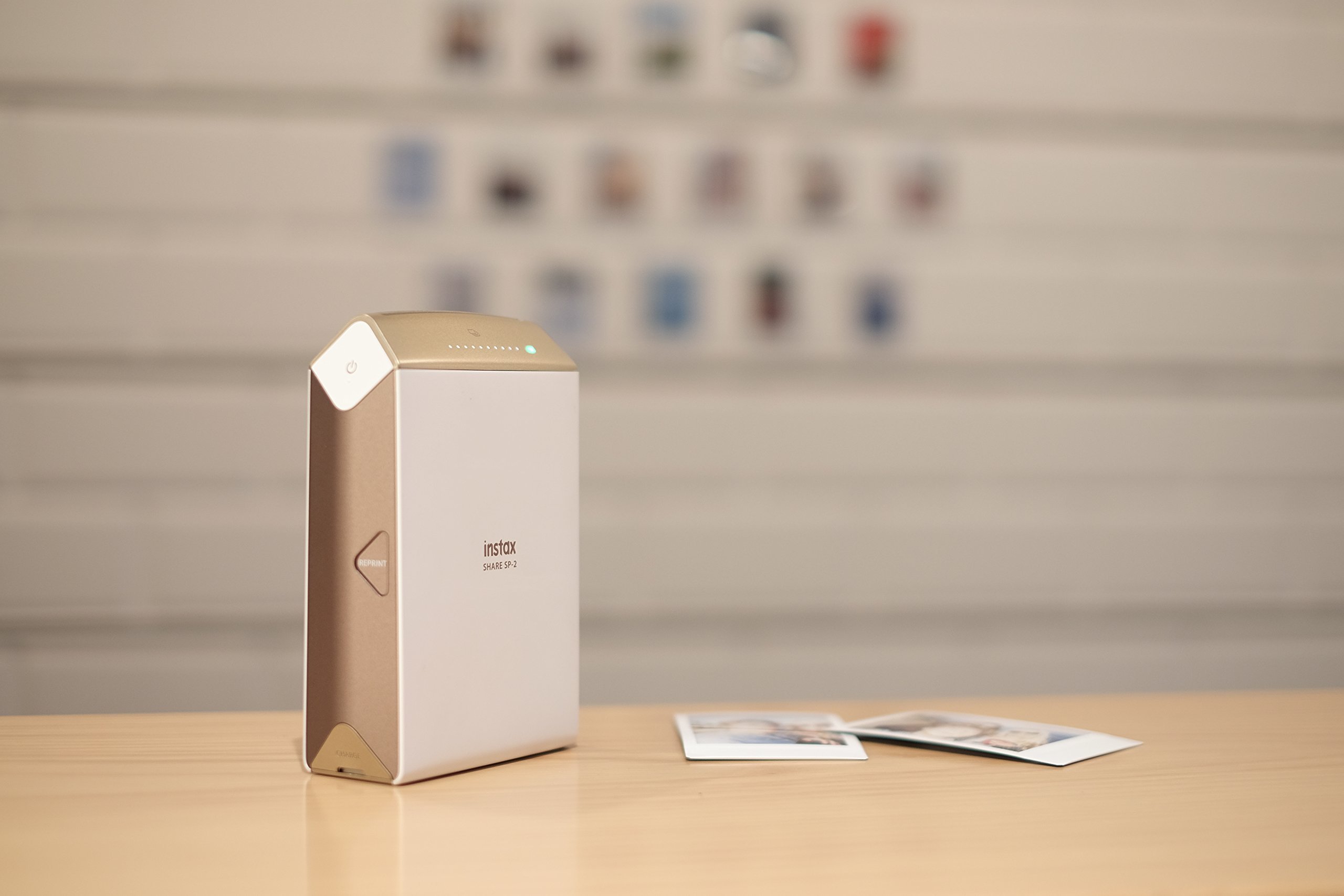 Fujifilm INSTAX SHARE SP-2 Smartphone Instant Photo Printer (Gold) - Renewed | Print Memories from Phone for Parties, Travel & Scrapbooking