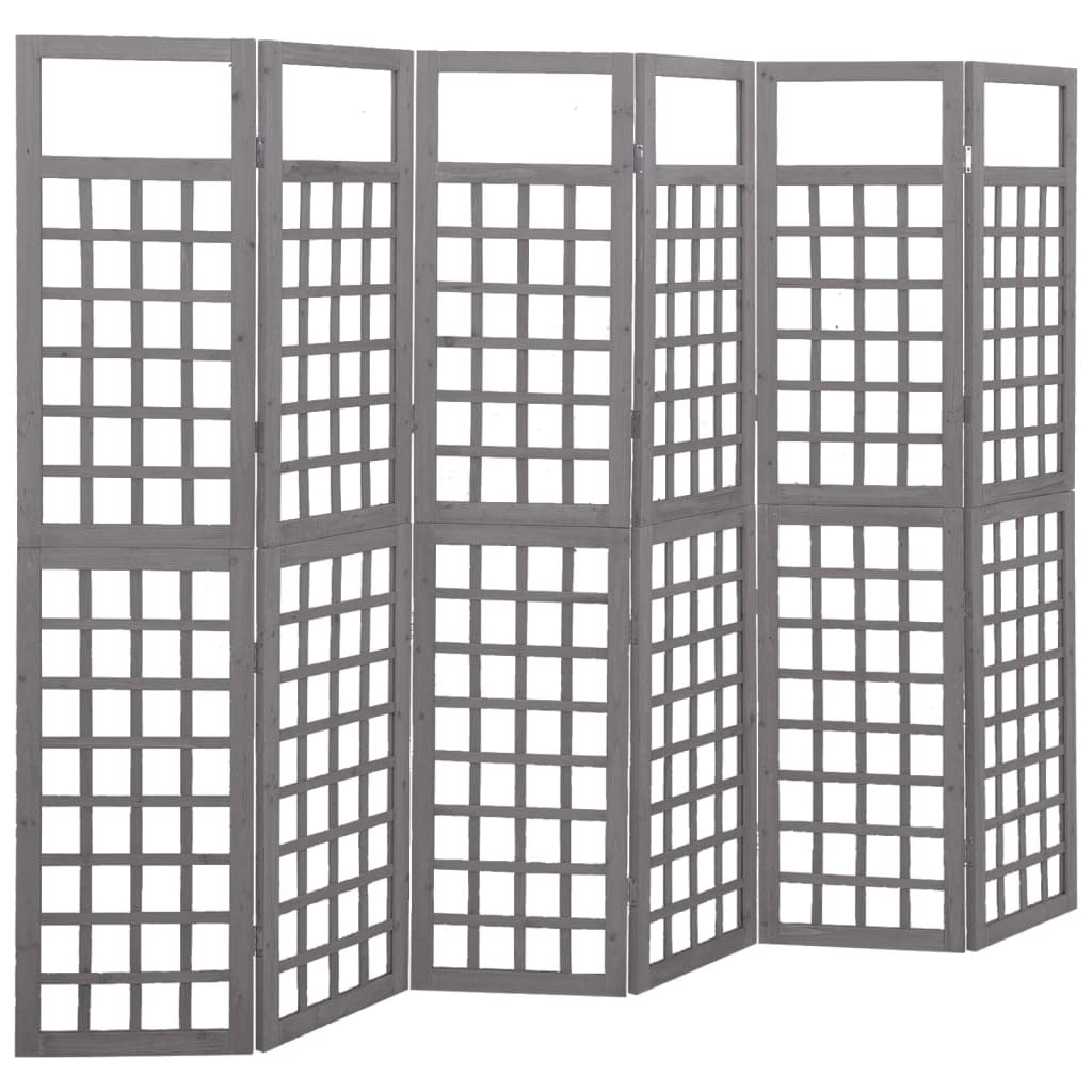 CHARMMA 6-Panel Solid Fir Wood Room Divider Screen - 95.5