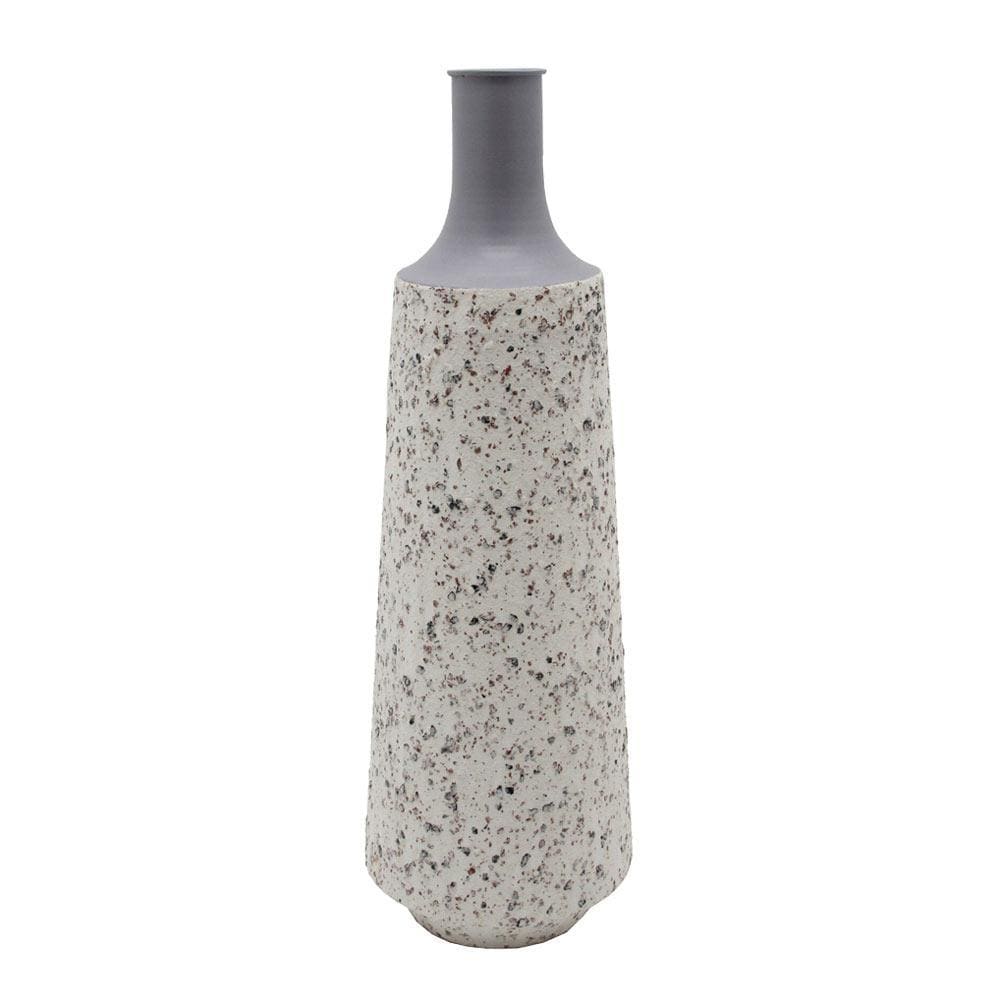 24 Inch Metal Speckled Vase - Modern Home Decor for Living Room, Bedroom & Office Centerpiece