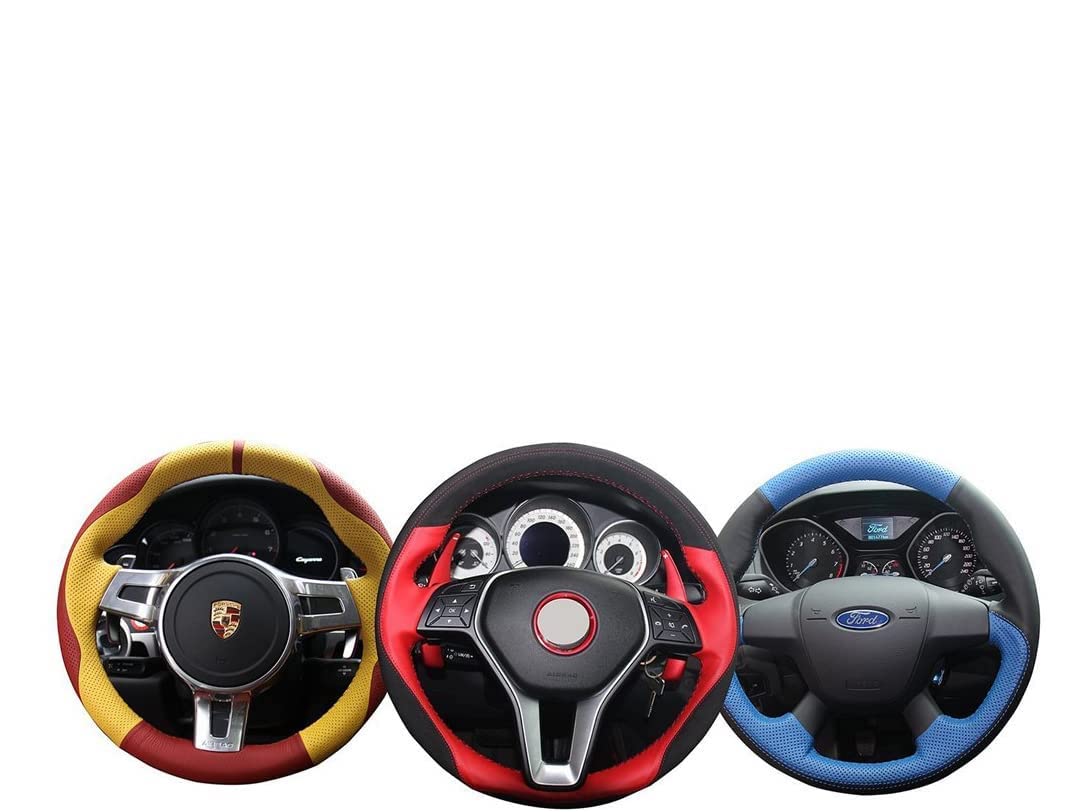 Genuine Leather Steering Wheel Cover for Renault Scenic 2 & Megane 2 (2003-2009) | Custom OEM Fit | Premium Car Interior Accessory | Perfect for Daily Commuting & Road Trips