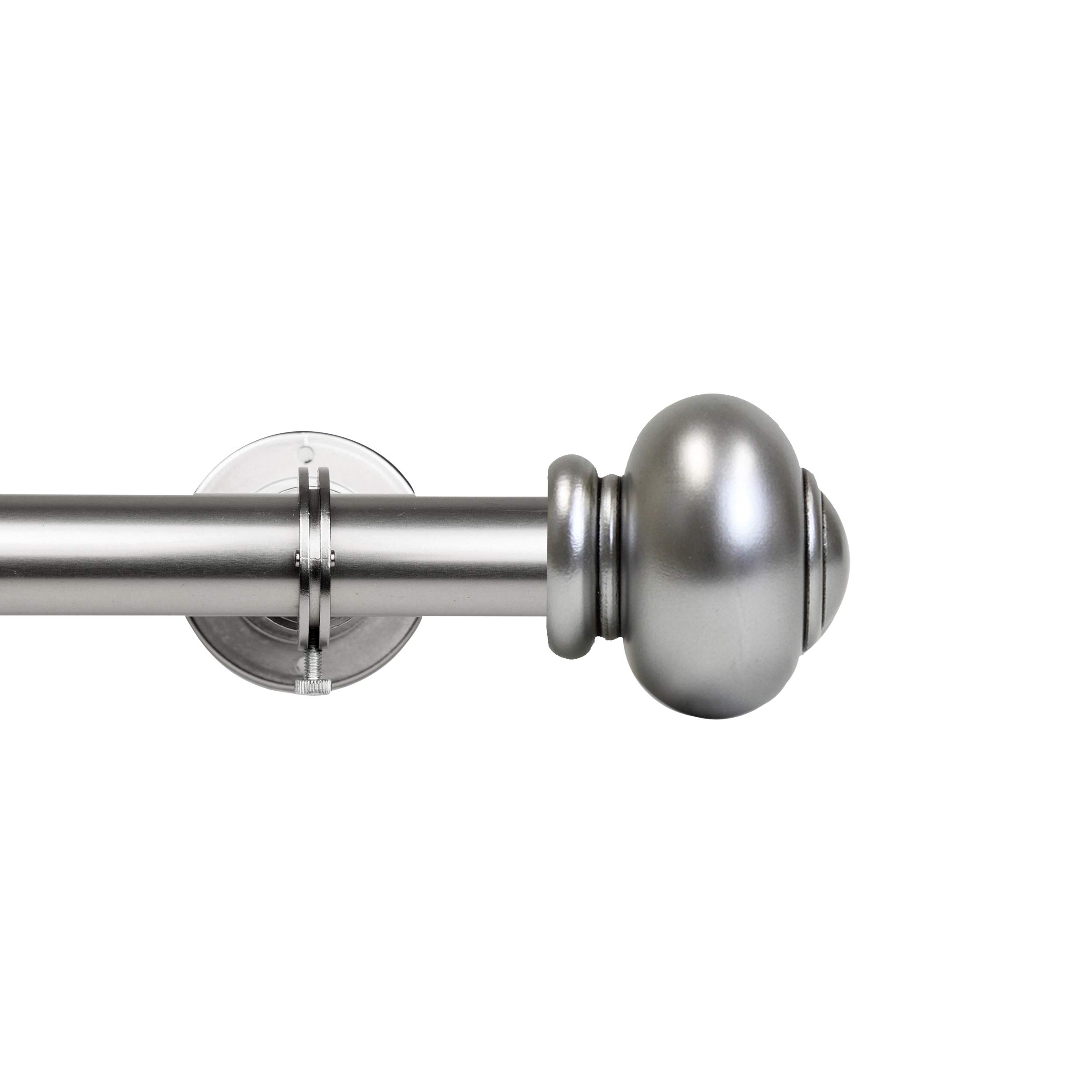 Rod Desyne Rotunda 1 Inch Adjustable Ceiling Curtain Rod - 48 to 84 Inches Extendable Room Divider in Satin Nickel Finish - Perfect for Home Theater, Bedroom Partition, and Open Space Room Dividers