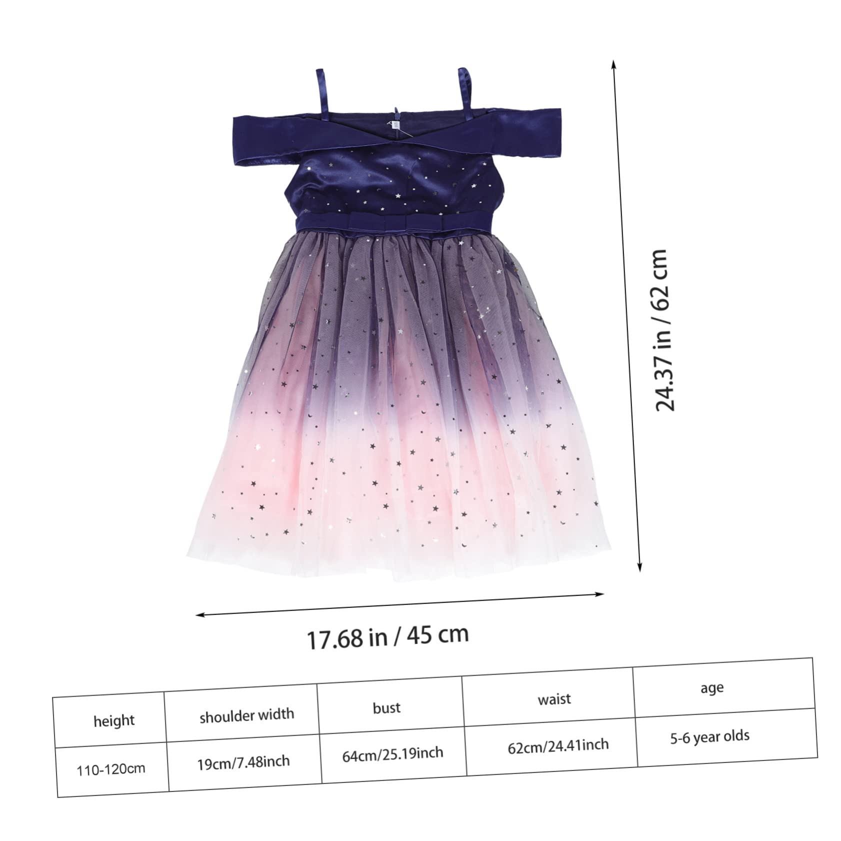 5pcs Princess Dress for Girls - Sparkly Tulle Tutu with Sequins for Baby Girl Costume & Cosplay | Perfect for Birthday Parties, Halloween, Dress-Up Play