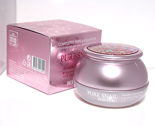 BERGAMO Pure Snail Wrinkle Care Moisturizing Cream 50g - Anti-Aging & Lifting Korean Skincare for Face | Hydrating & Firming for Daily Use & Night Routine