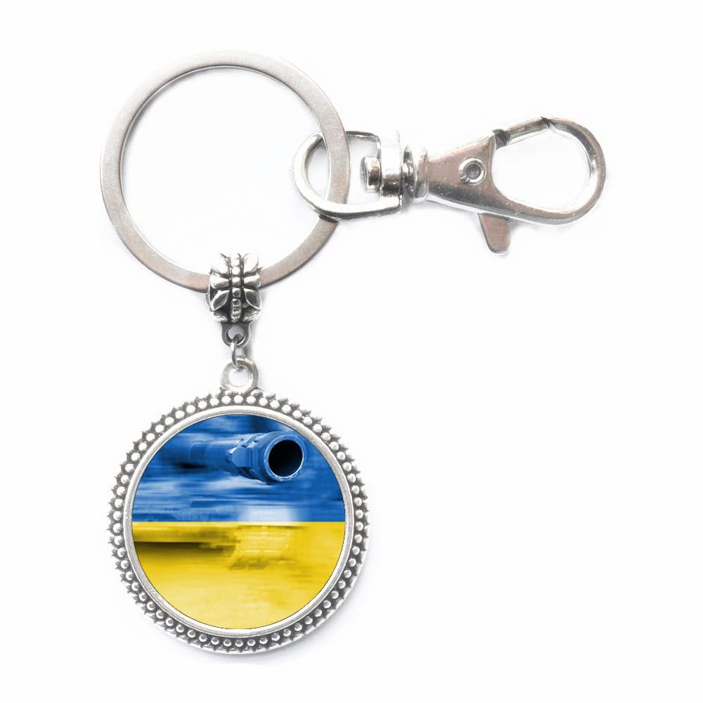Ukrainian Flag Keychain - I Love Ukraine Key Ring for Travel & Gifts