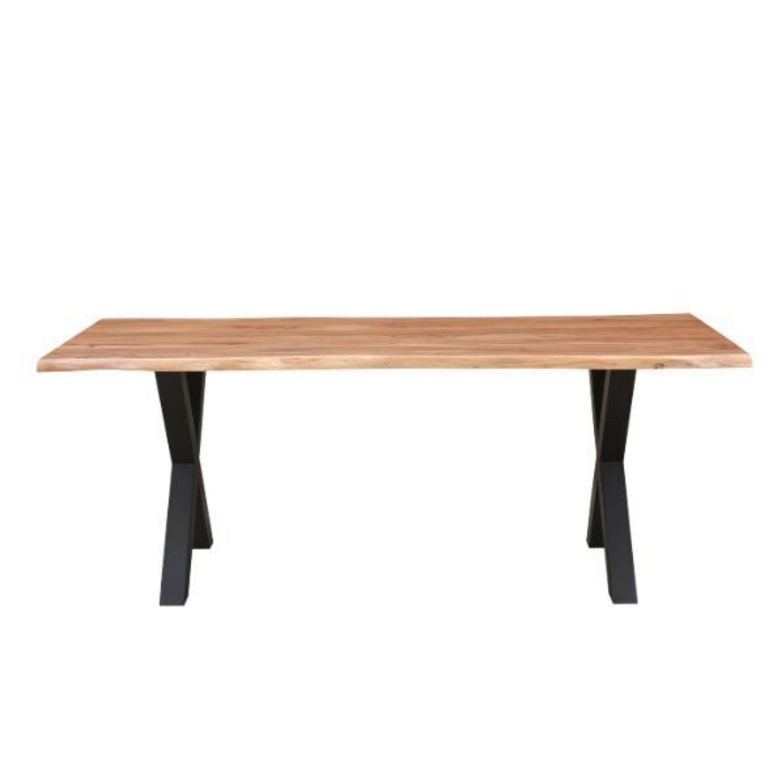 Acacia Live Edge Solid Wood Dining Table 180cm - Rustic Farmhouse Style for Dining Room & Kitchen | Natural Wooden Table for Home Decor