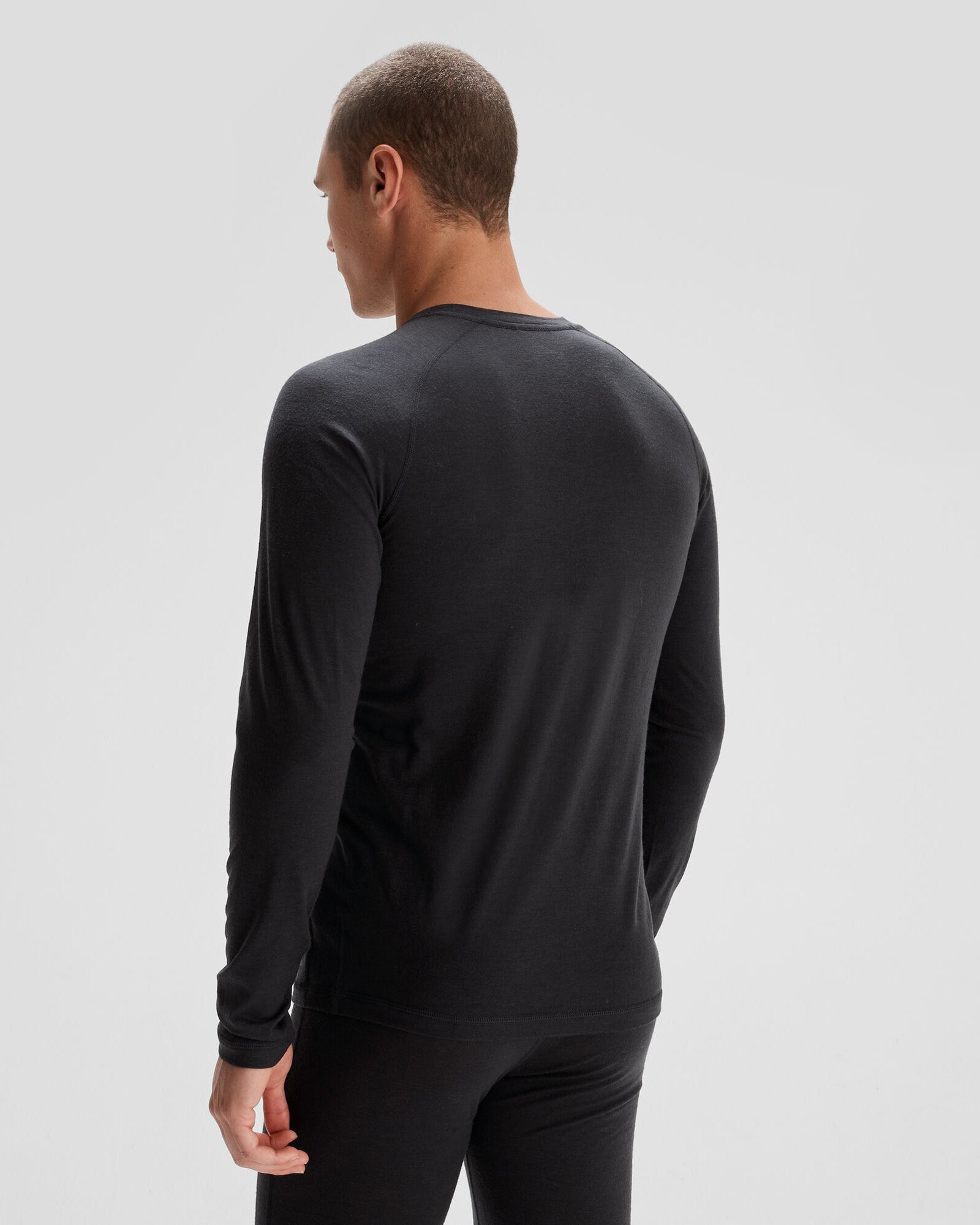 Men's K Merino 125 Baselayer Top - Black Stingray | Lightweight Merino Wool Base Layer for Hiking, Skiing & Outdoor Activities