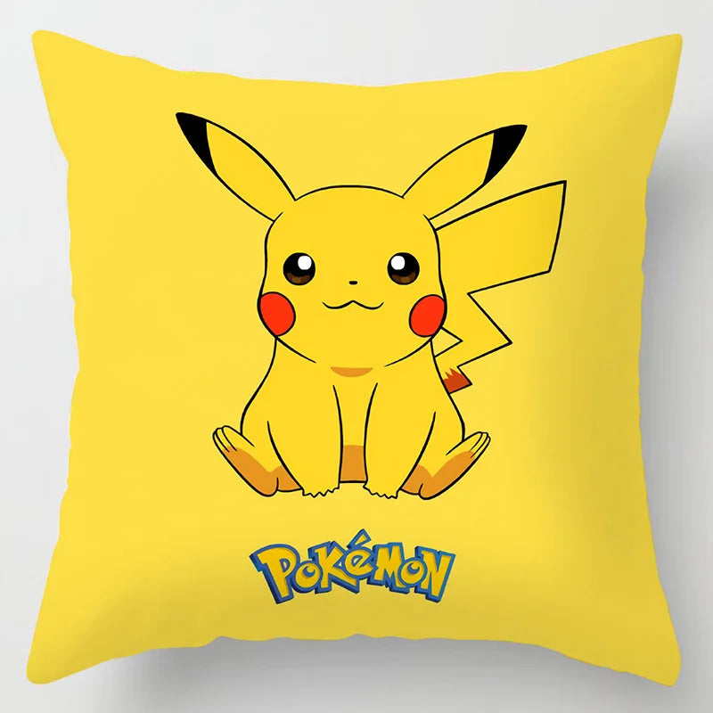 Pokemon Pillow & Cushion Covers - Soft Anime Character Bedding Decor for Kids Room, Gaming Chair, Sofa & Car Accessories