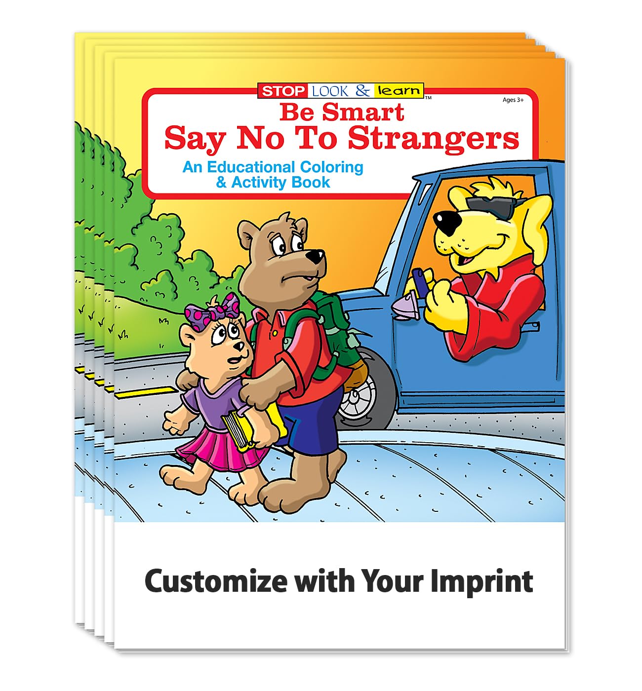 ZOCO Stranger Danger Custom Coloring Books - 250 Bulk Pack (No Crayons Included) - Kids Educational Activity Books for Safety Awareness - Perfect for Classroom, Daycare & Homeschool Learning