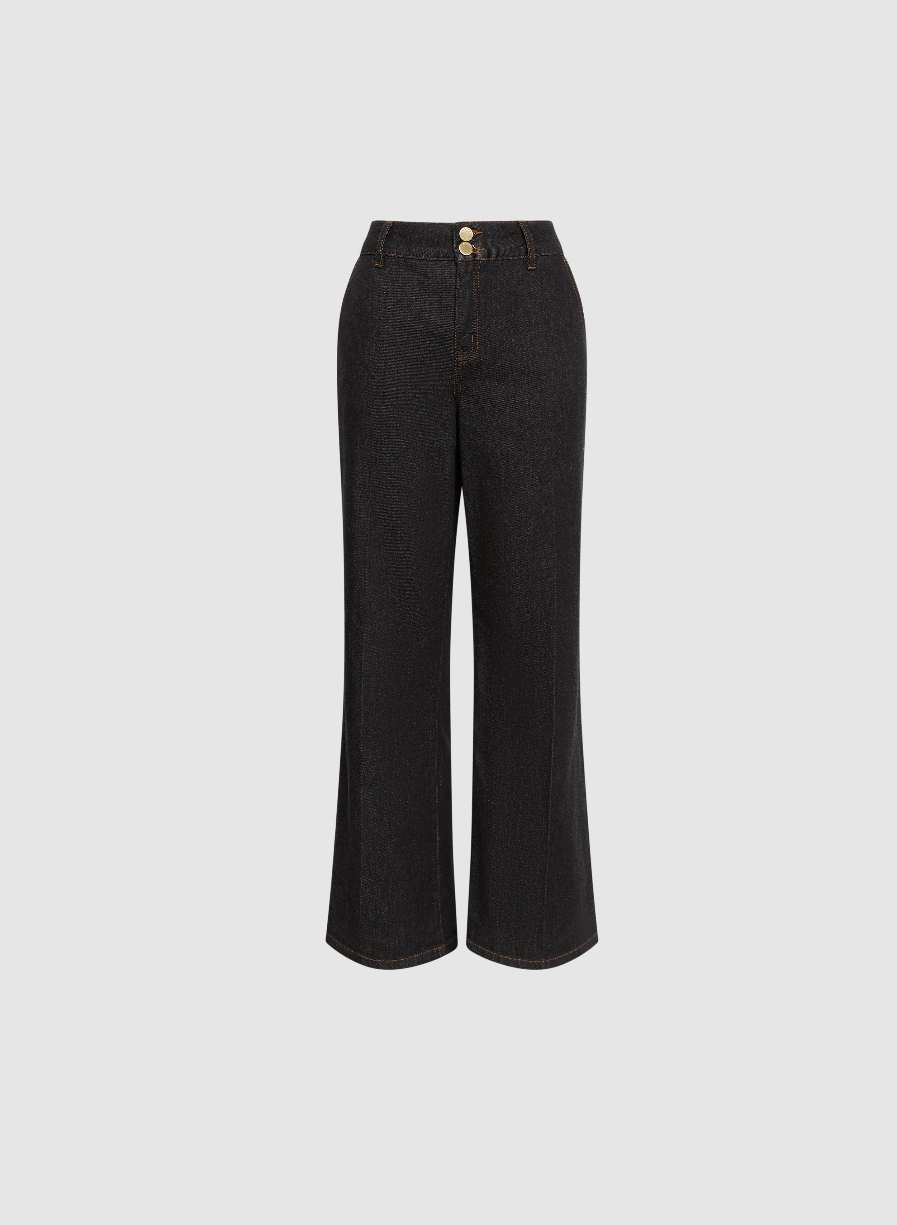 Dark Blue Flare Leg Jeans for Petites - Stretch Denim Comfort Fit (Style 4030331) | Perfect for Casual Wear, Office Outfits & Night Out