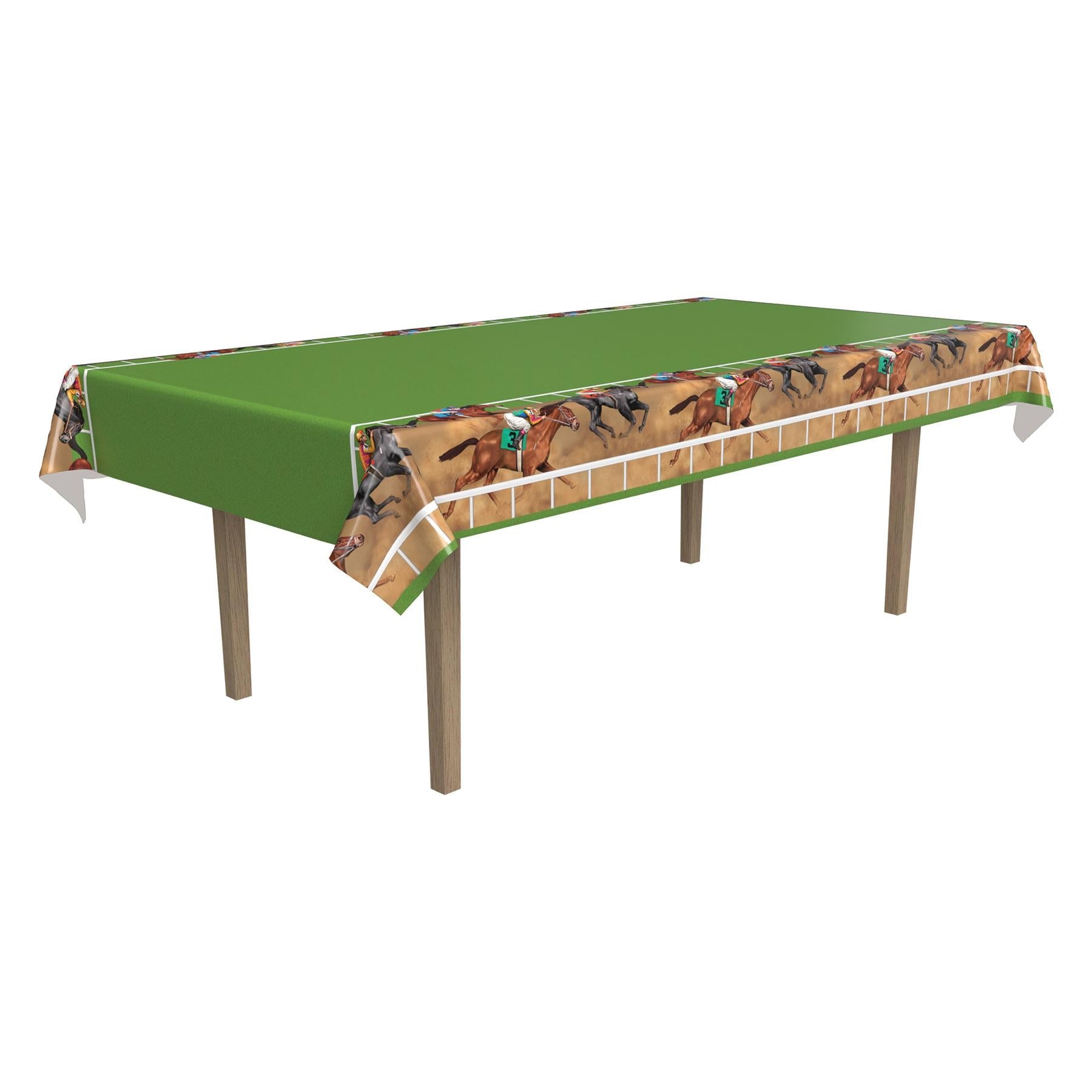 12 Pack Beistle Horse Racing Party Table Covers - Waterproof & Disposable - Perfect for Kentucky Derby, Birthday & Themed Party Decorations