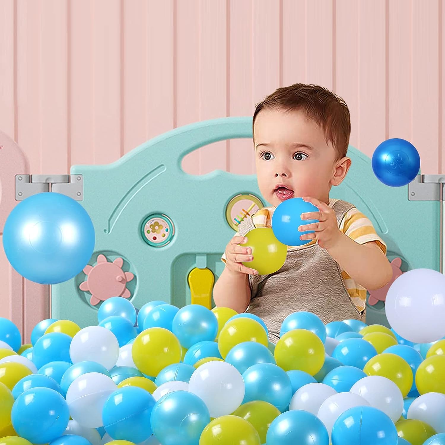 YUFER 1000-Pack Soft BPA-Free Crush Proof Ball Pit Balls for Toddlers 1-3 Years - 2.2 Inch Non-Toxic Play Balls for Kids Pools, Play Tents & Indoor/Outdoor Play Areas - Perfect for Sensory Play, Birthday Parties & Daycare Activities