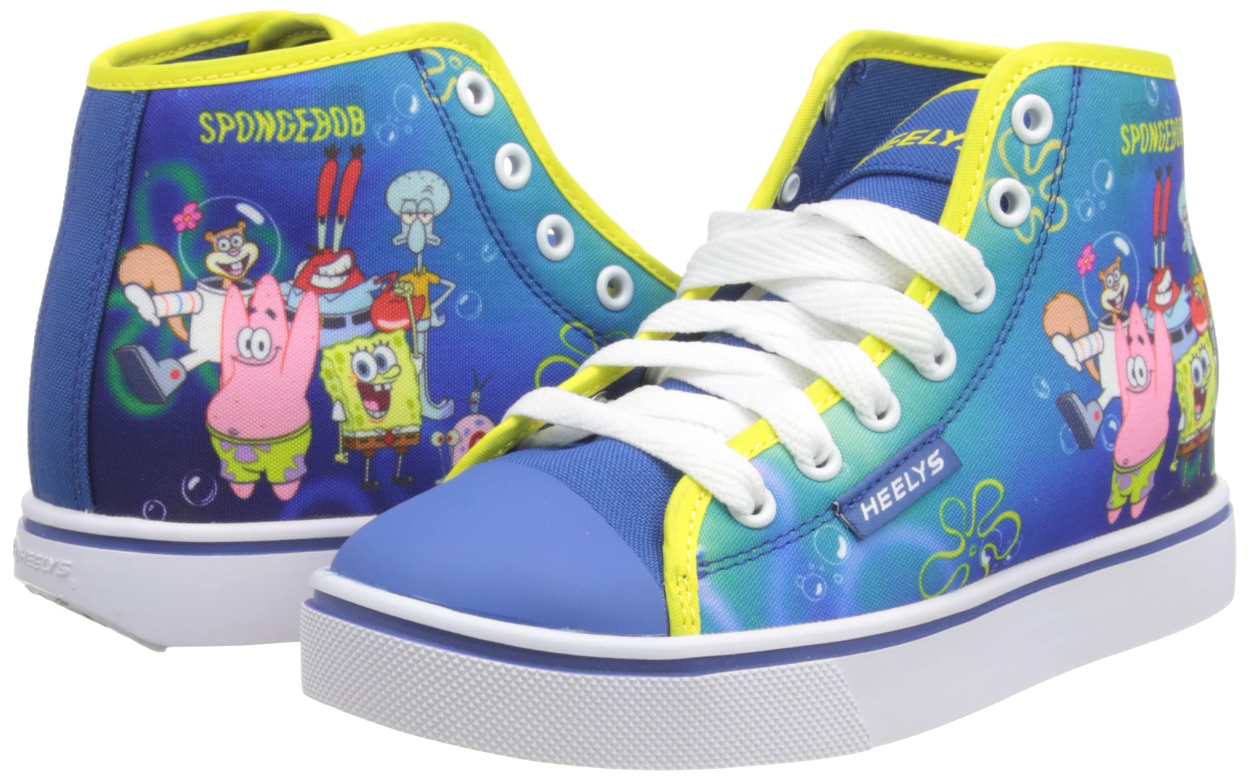 HEELYS Girls Mid-Top Wheeled Sneakers with LED Lights - Kids Roller Shoes for Fun & Play - Perfect for School, Park, and Outdoor Activities