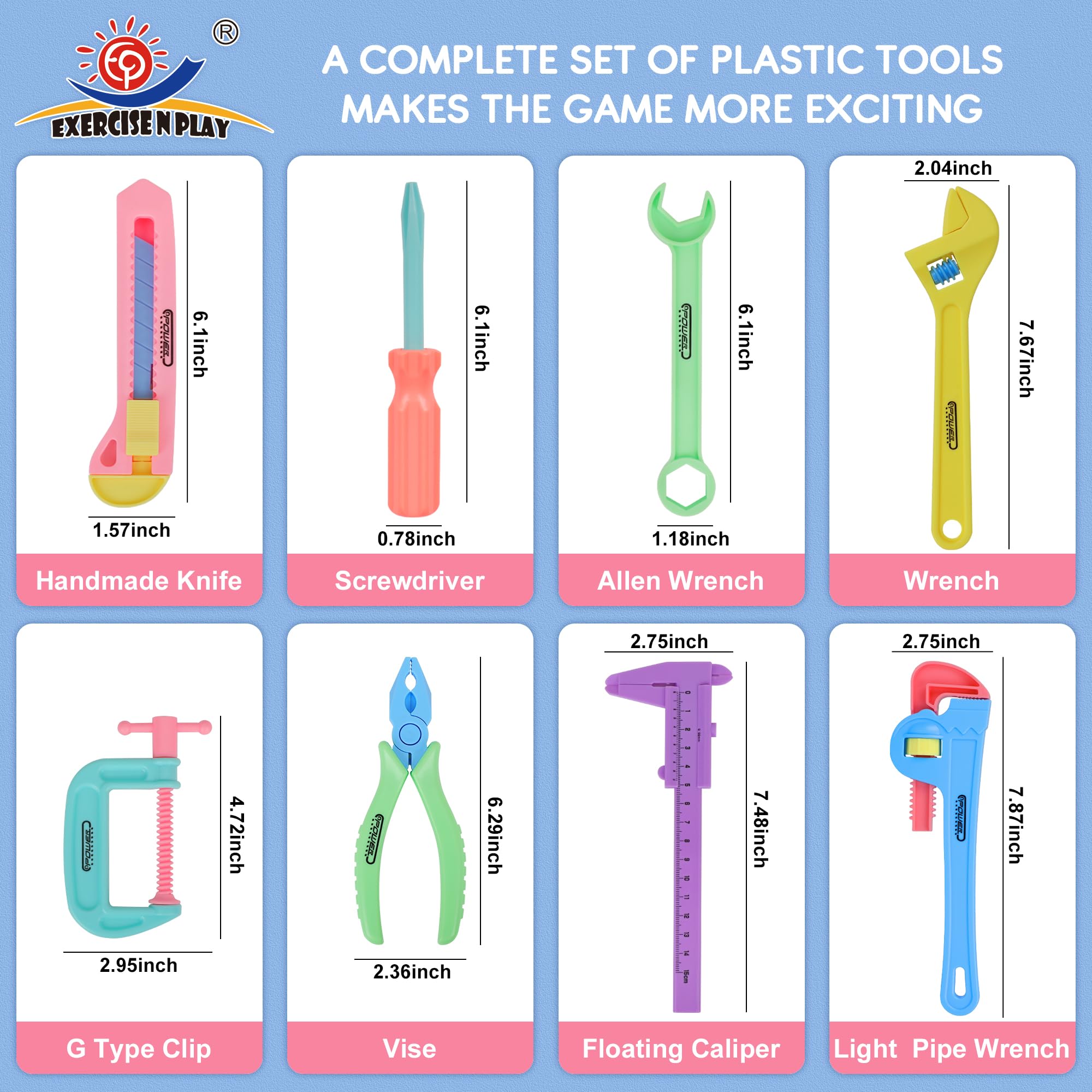 STEM Building Toys for Girls Ages 3-7 - Pink Construction Playset with Electric Drill, Tool Box & Safety Goggles - Educational Learning Toys for Toddlers - Perfect for Pretend Play, Birthday Gifts & Preschool STEM Activities