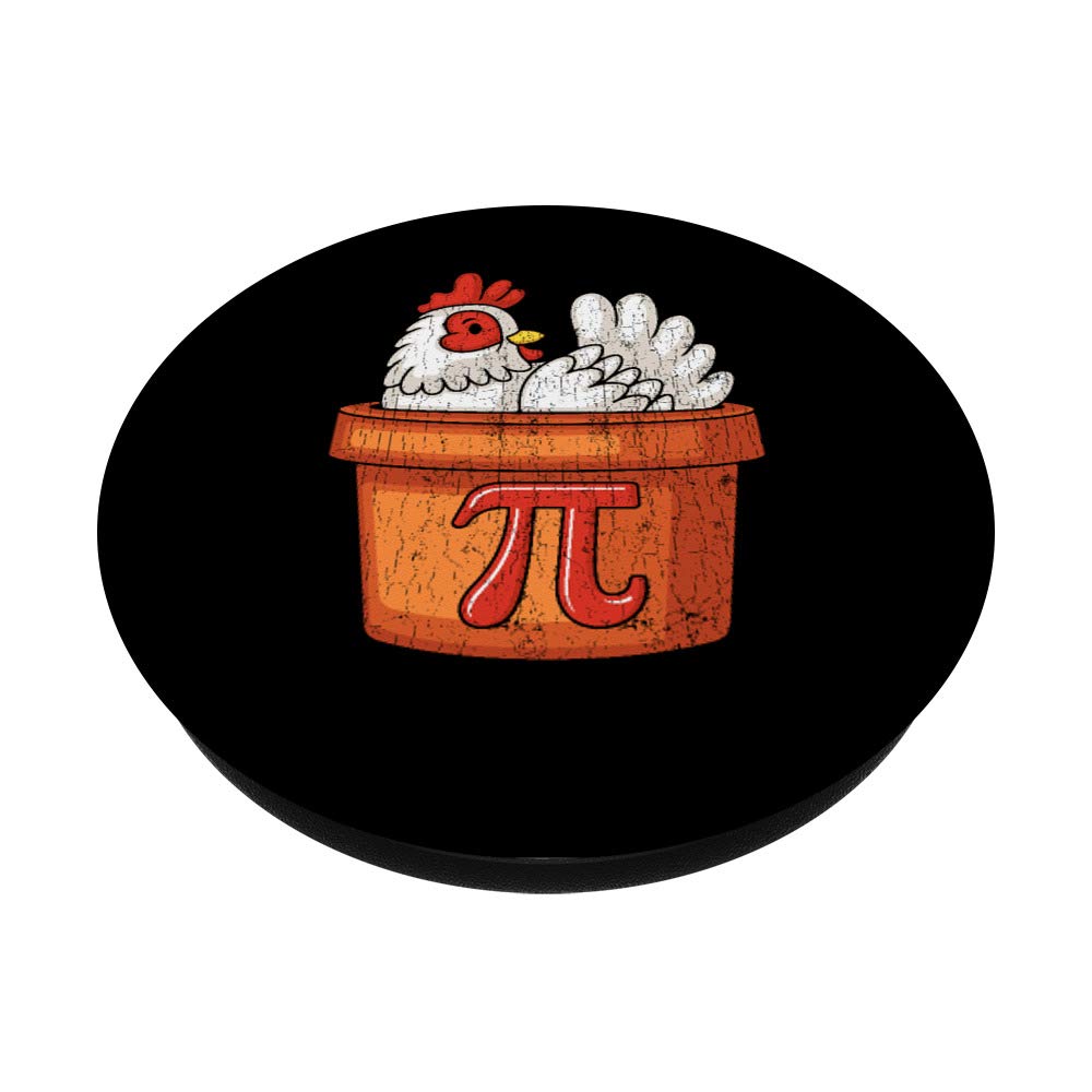 Pi Day Math Lover Gift - Funny Chicken Pi Apparel PopSockets Swappable Phone Grip for iPhone, Samsung & Tablets | Perfect for STEM Students, Teachers & Science Enthusiasts