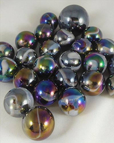 Milky Way Marbles Game Set - 1 Shooter Marble & 24 Player Marbles for Kids and Adults - Fun Indoor/Outdoor Marble Shooting Game for Family Game Night and Backyard Play