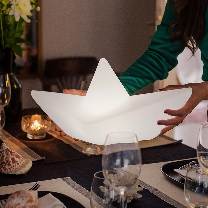 Goodnight Light - White Boat Lamp for Kids | Night Light for Nursery, Bedroom & Baby Room Decor