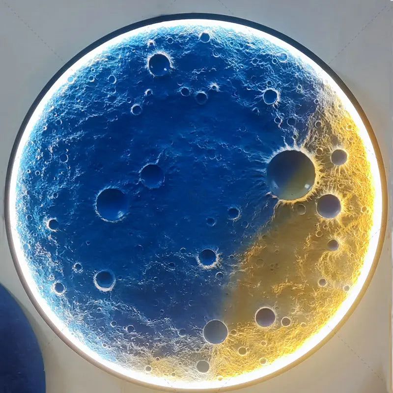 3D Moon LED Wall Lamp - Modern Night Light & Wall Decor for Bedroom, Nursery, Living Room - Energy Efficient Moonlight for Relaxing Ambiance
