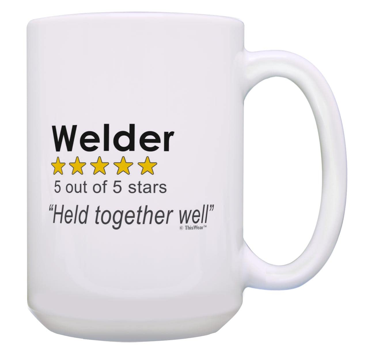 Premium 15oz Ceramic Coffee Mug for Welders - Funny Welder Gift for Men & Women - Durable & High-Quality - Perfect for Workshop, Office & Home Use