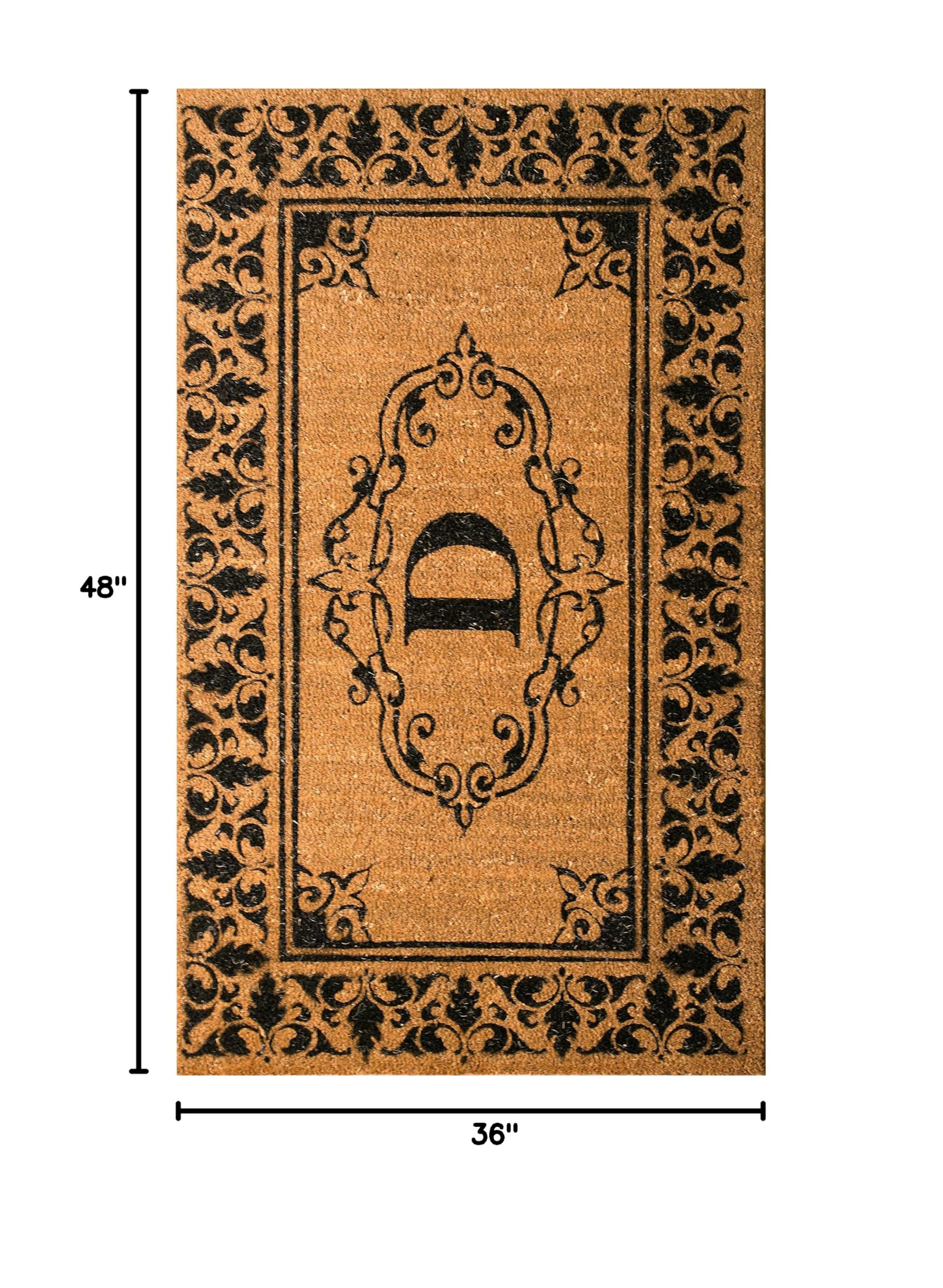 nuLOOM Monogrammed Outdoor Welcome Door Mat 3x4 Feet - Personalized Letter D Design - Perfect for Front Porch, Entryway & Home Decor
