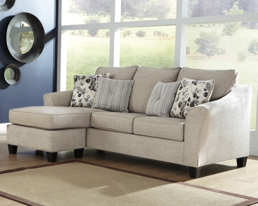 Abney Sofa Chaise - Modern Sectional Couch with Chaise Lounge for Living Room, Reversible Design, Comfortable Fabric Upholstery - Perfect for Small Spaces, Apartments, and Family Gatherings
