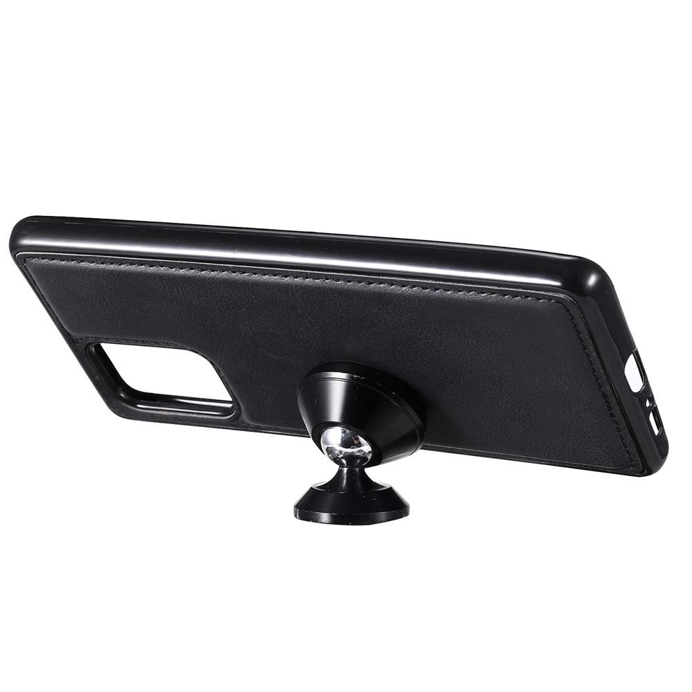 XYX 2 in 1 PU Leather Wallet Case for Samsung Galaxy A11 - Magnetic Car Mount & Protective Cover with Card Slots (Black) | Perfect for Daily Use, Commuting & Hands-Free Driving