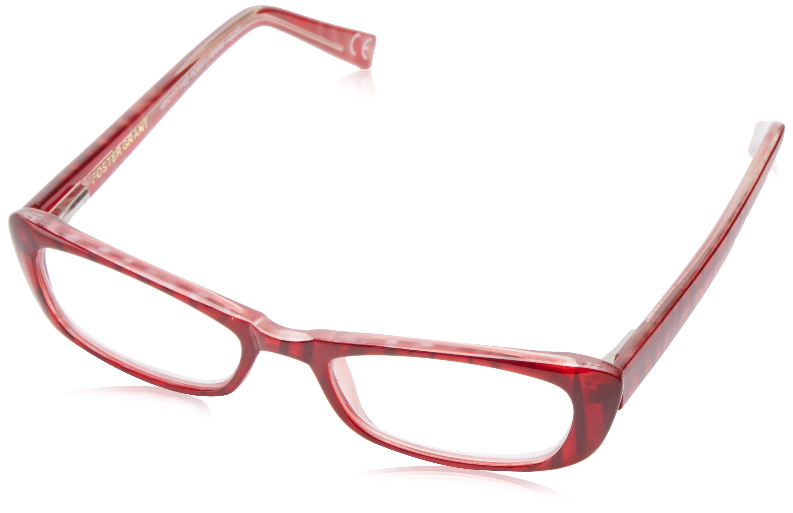 Foster Grant Women's Jackie Cateye Reading Glasses +1.00 to +3.50 Strength - Stylish Retro Cat Eye Frames for Reading, Computer & Close Work