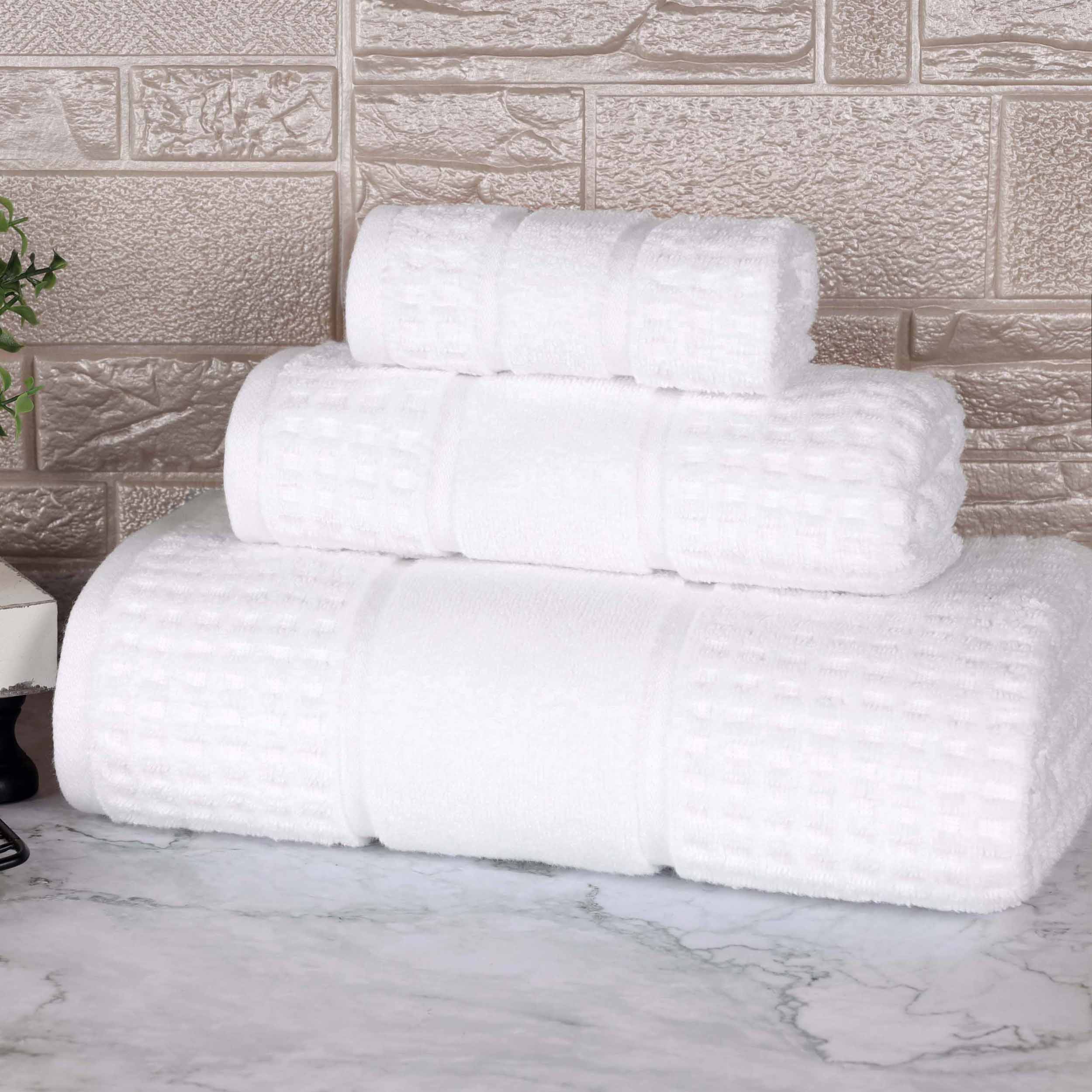 Premium Zero Twist Cotton Waffle Honeycomb Bath Towel Set - Ultra Soft & Highly Absorbent 3-Piece Towel Collection for Spa, Bathroom & Luxury Home Use