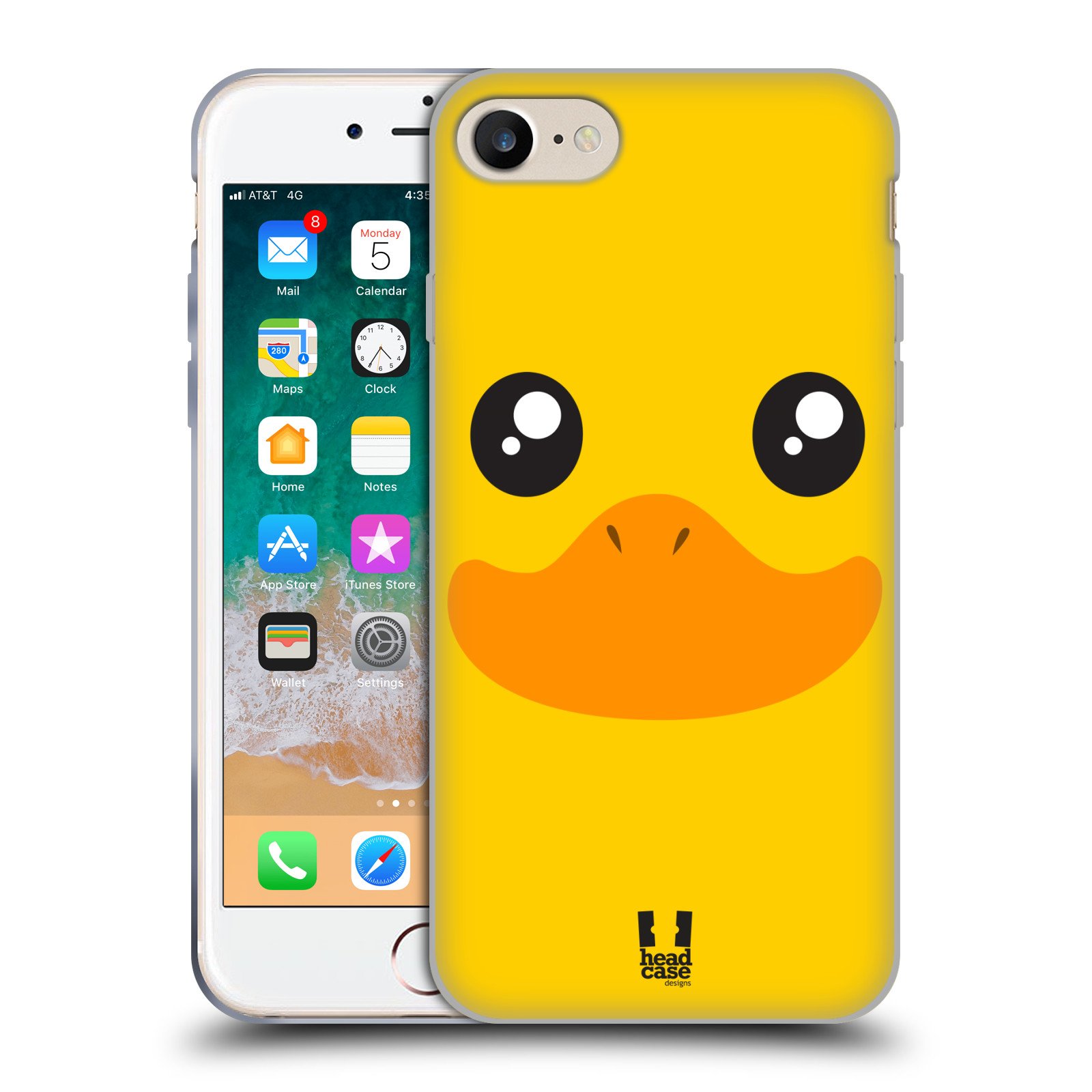 Kawaii Duck Soft Gel Phone Case Compatible with Apple iPhone 7/8/SE 2020 & 2022 - Cute Protective Cover for Everyday Use & Gift Giving