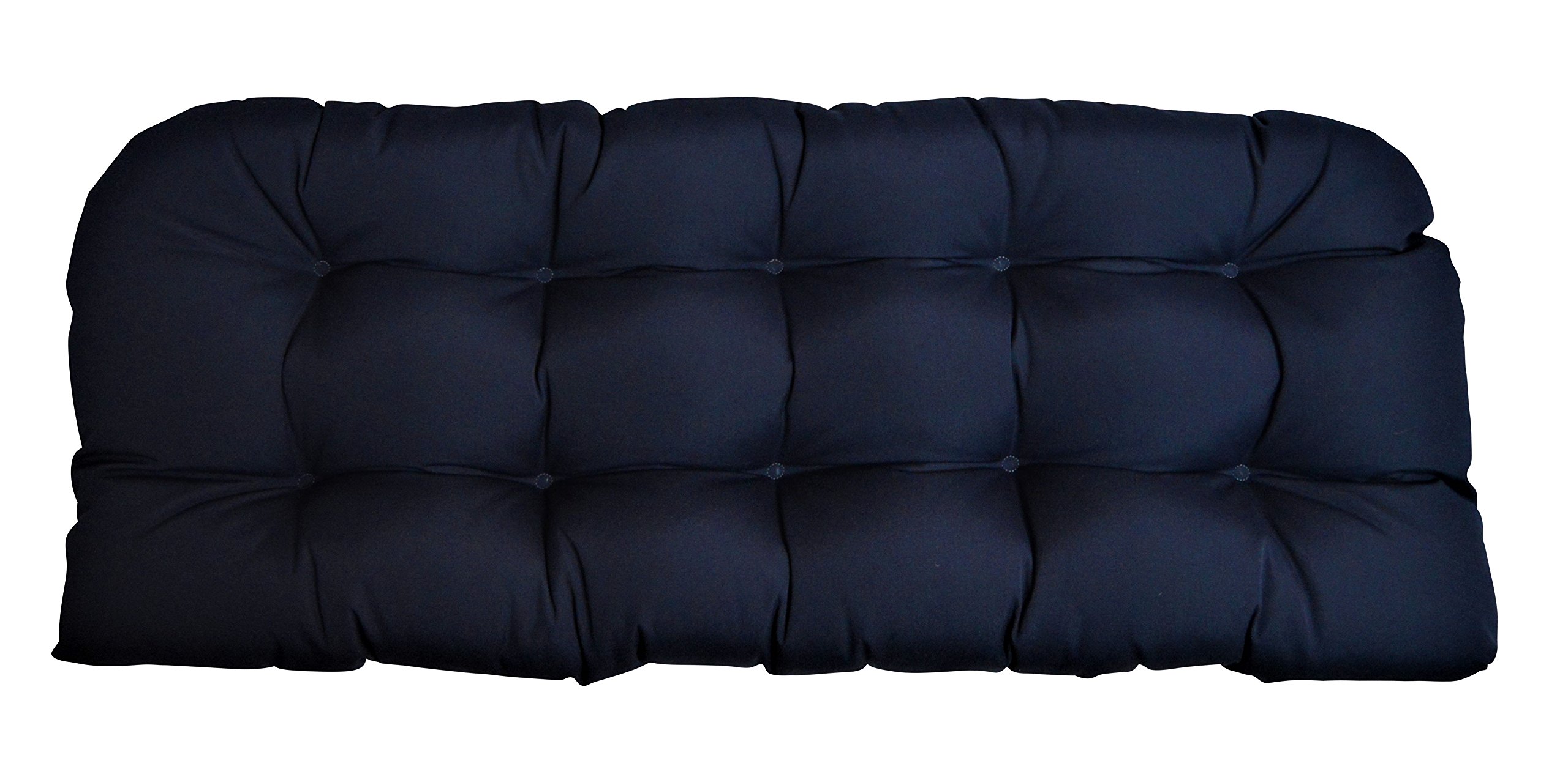 Sunbrella Tufted Wicker Loveseat Cushion 41