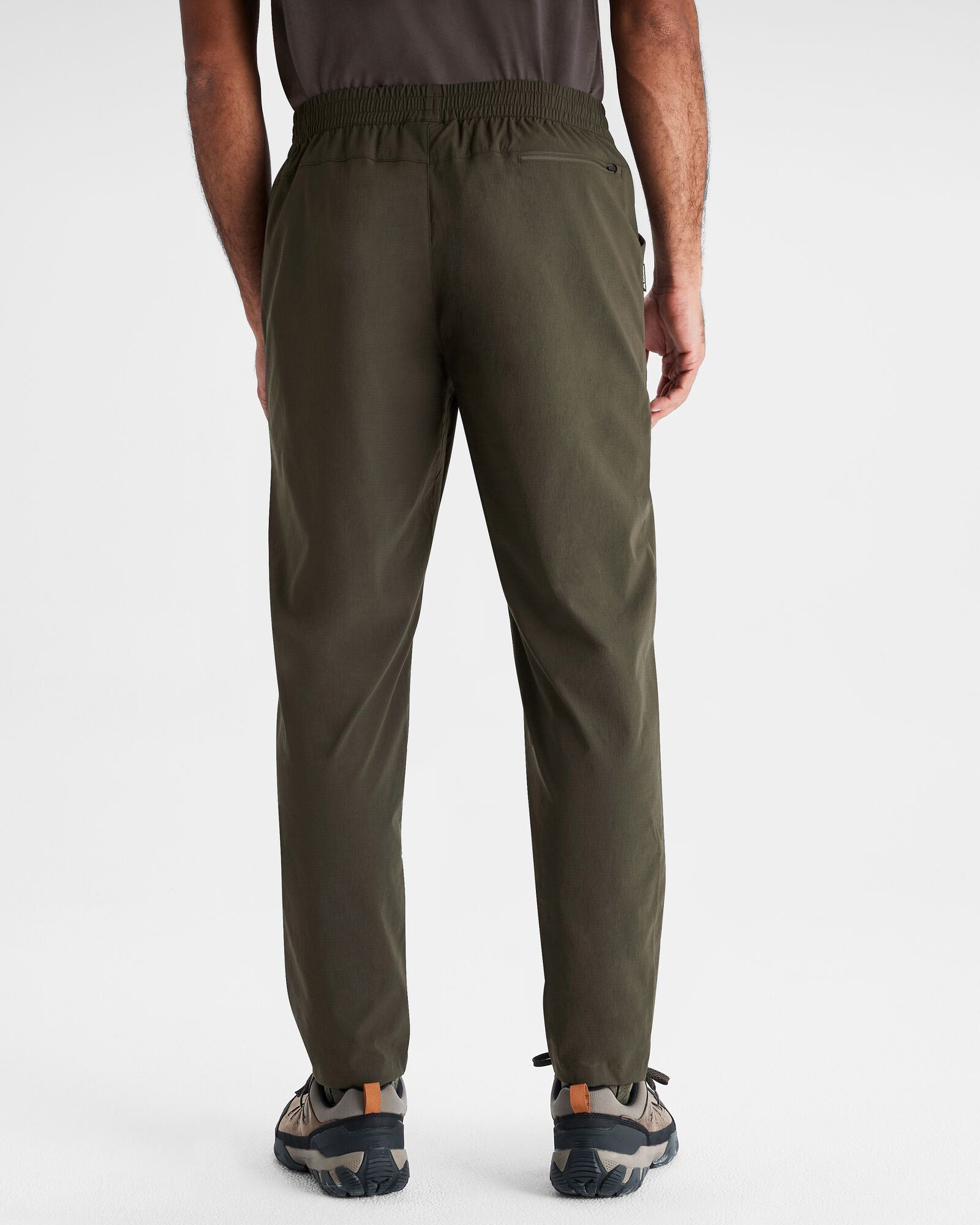 Men's Miro Pull On Pants - Comfortable Stretch Casual Trousers in Dark Moss Green | Perfect for Work, Travel & Lounge Wear