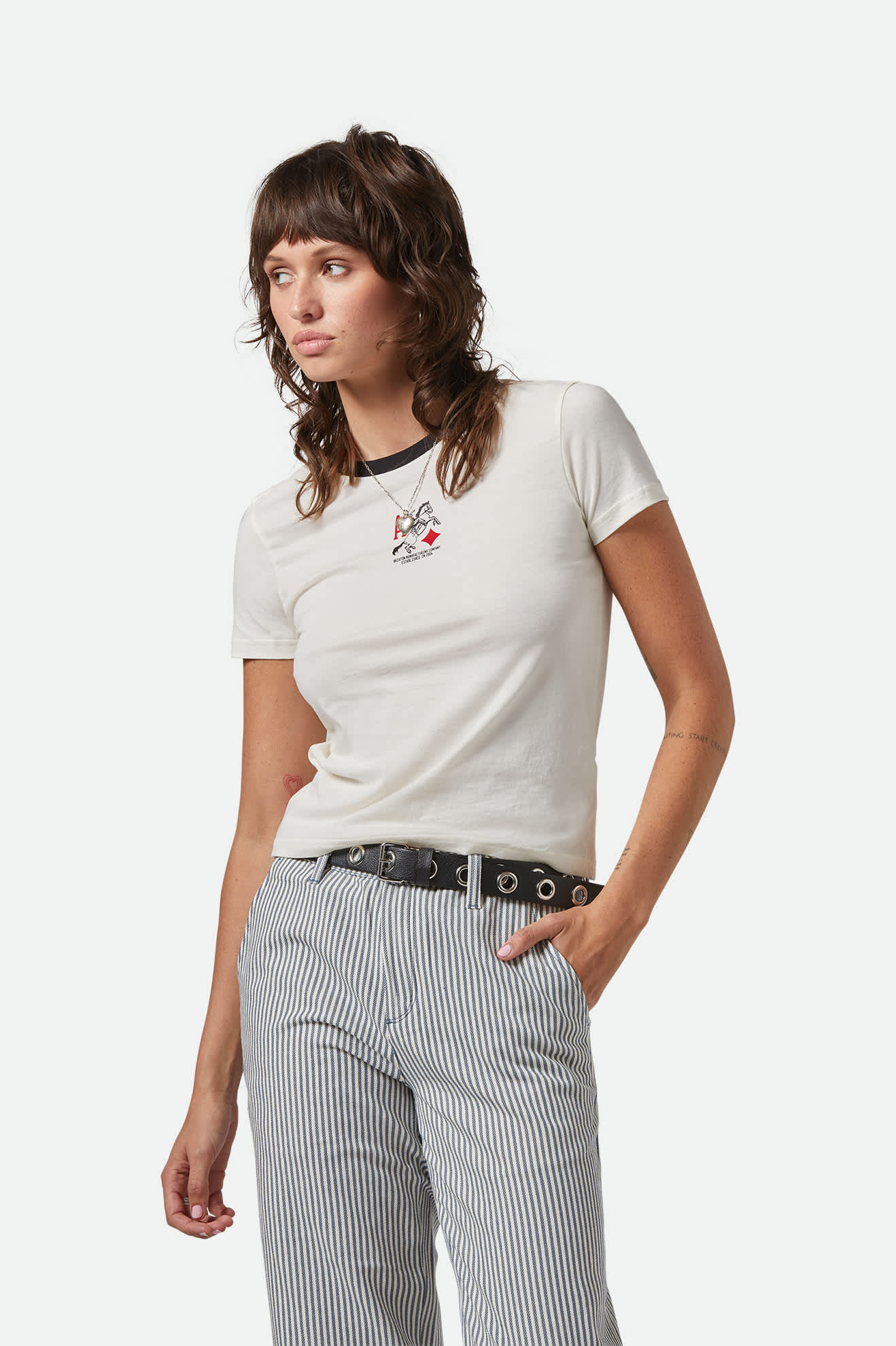 Premium Aces Fitted Crew Neck T-Shirt for Men & Women - Soft Cotton Blend, Comfort Fit - Off White & Black Color Options - Perfect for Casual Wear, Gym, and Everyday Outfits
