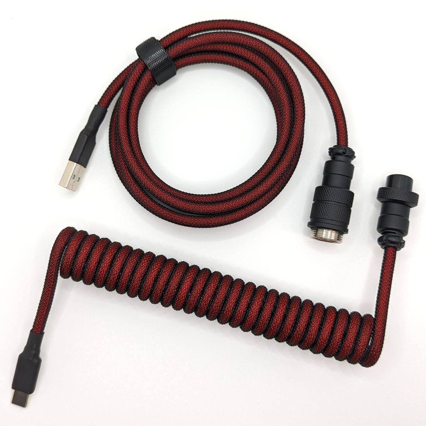 Premium Coiled USB Keyboard Cable - Aviator & Vampire Design for Mechanical Keyboards | Perfect for Gaming, Typing & Office Work