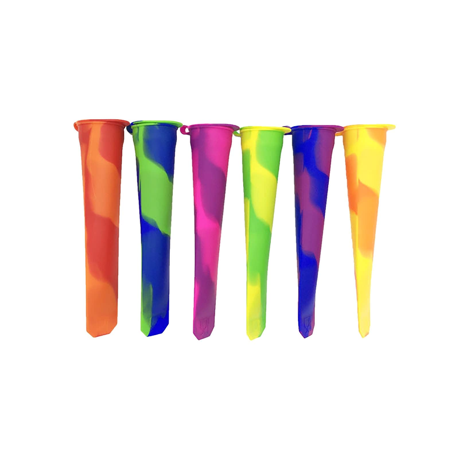 Silicone Popsicle Molds Set of 6 - Reusable Ice Pop Maker for Summer Treats, DIY Frozen Desserts, Baking & Party Snacks - Perfect for Kids, Family Gatherings & Outdoor Picnics