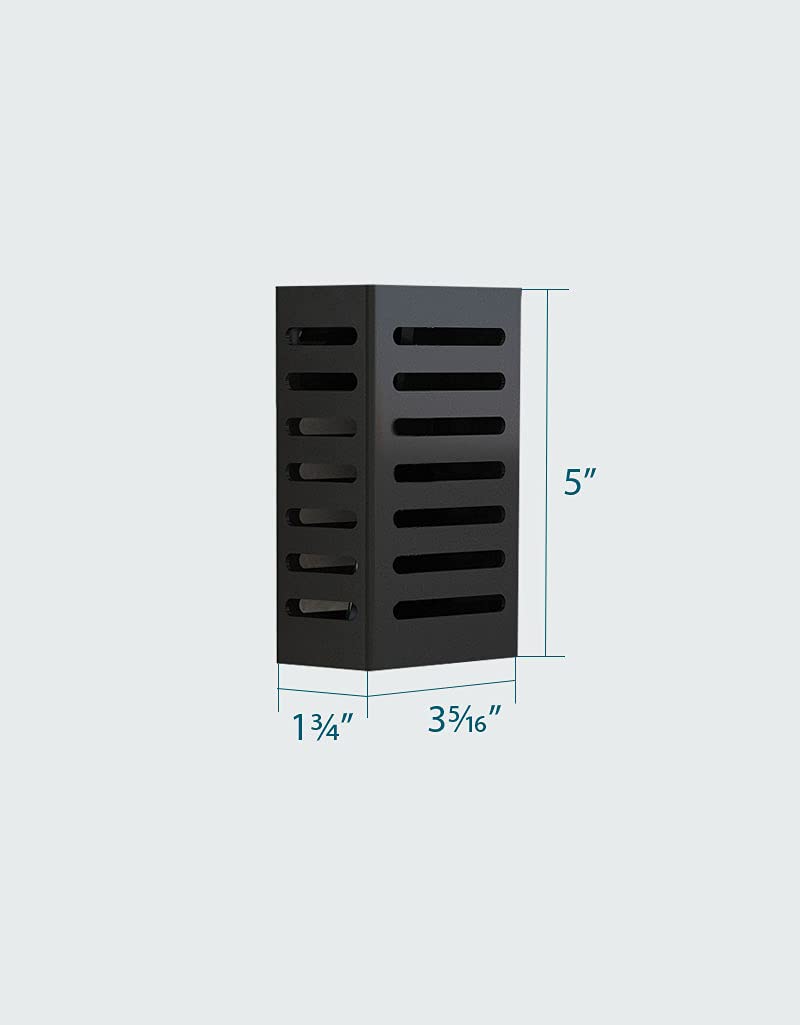 Stainless Steel Wall Mounted Utensil Holder - Rust Proof Kitchen Organizer (4x2x5 Inches) - Stores 20 Forks/Spoons or 35 Chopsticks - Perfect for Small Kitchens, Restaurants & Dorm Rooms