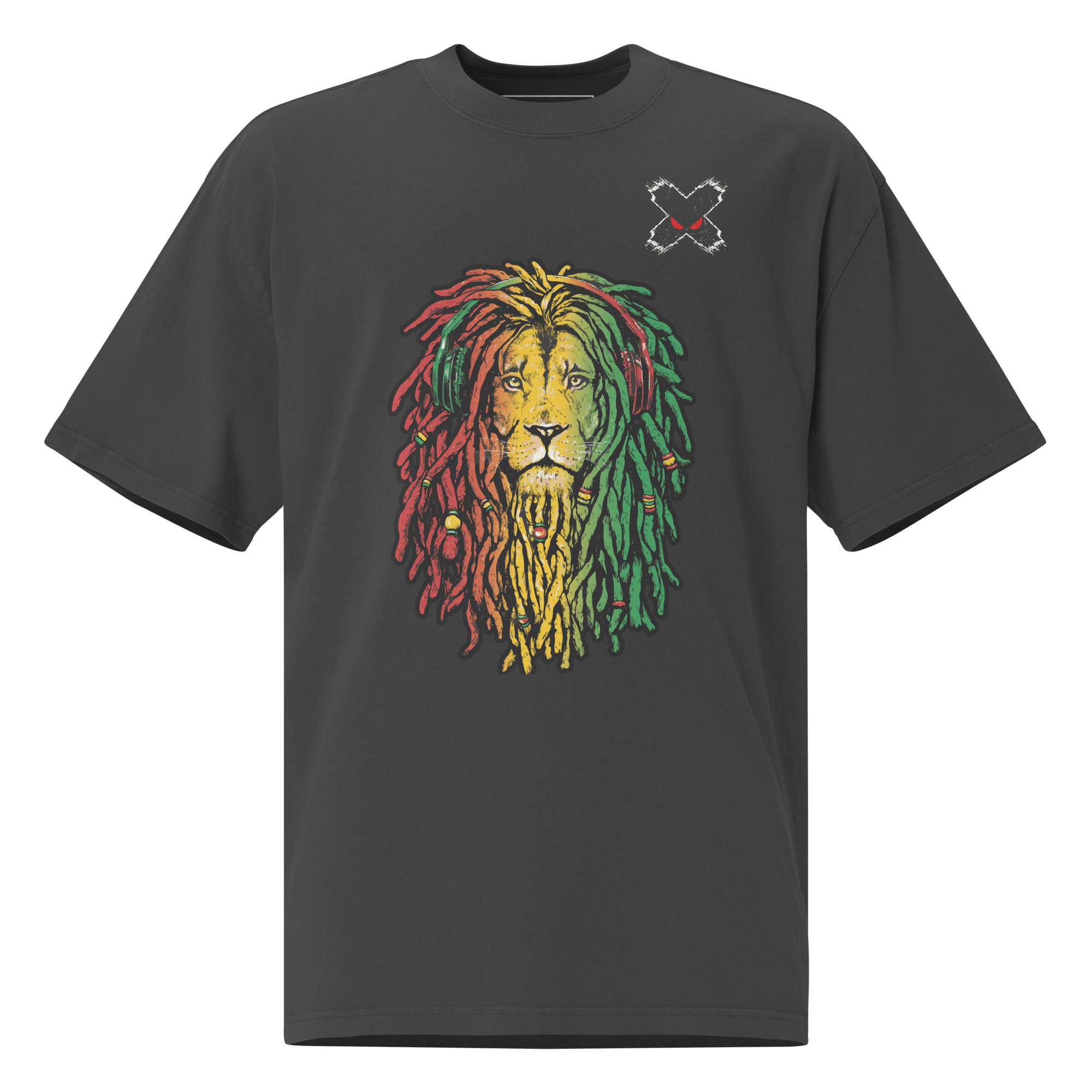 Brazilian Jiu Jitsu Training Shirt - Oversized Rasta Lion Design - Perfect for MMA, BJJ & Grappling Practice