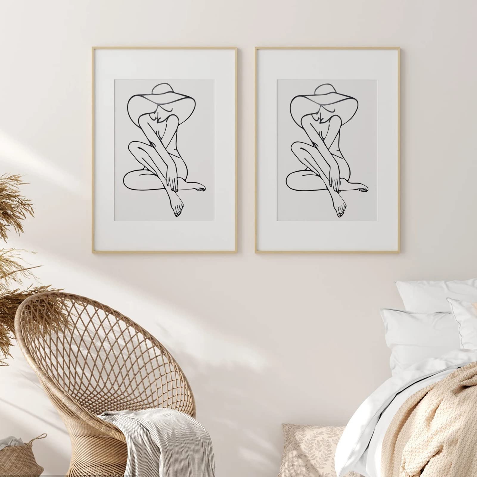 Minimalist Metal Female Wall Art - Abstract Single Line Woman Sculpture for Home Decor | Elegant Wire Wall Hanging for Living Room, Bedroom & Office