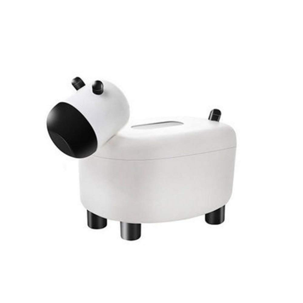 LLLY Retractable Tissue Box with Toothpick Holder - Creative Cute Plastic Napkin Dispenser for Home, Office, Kitchen & Car | Space-Saving & Hygienic Solution